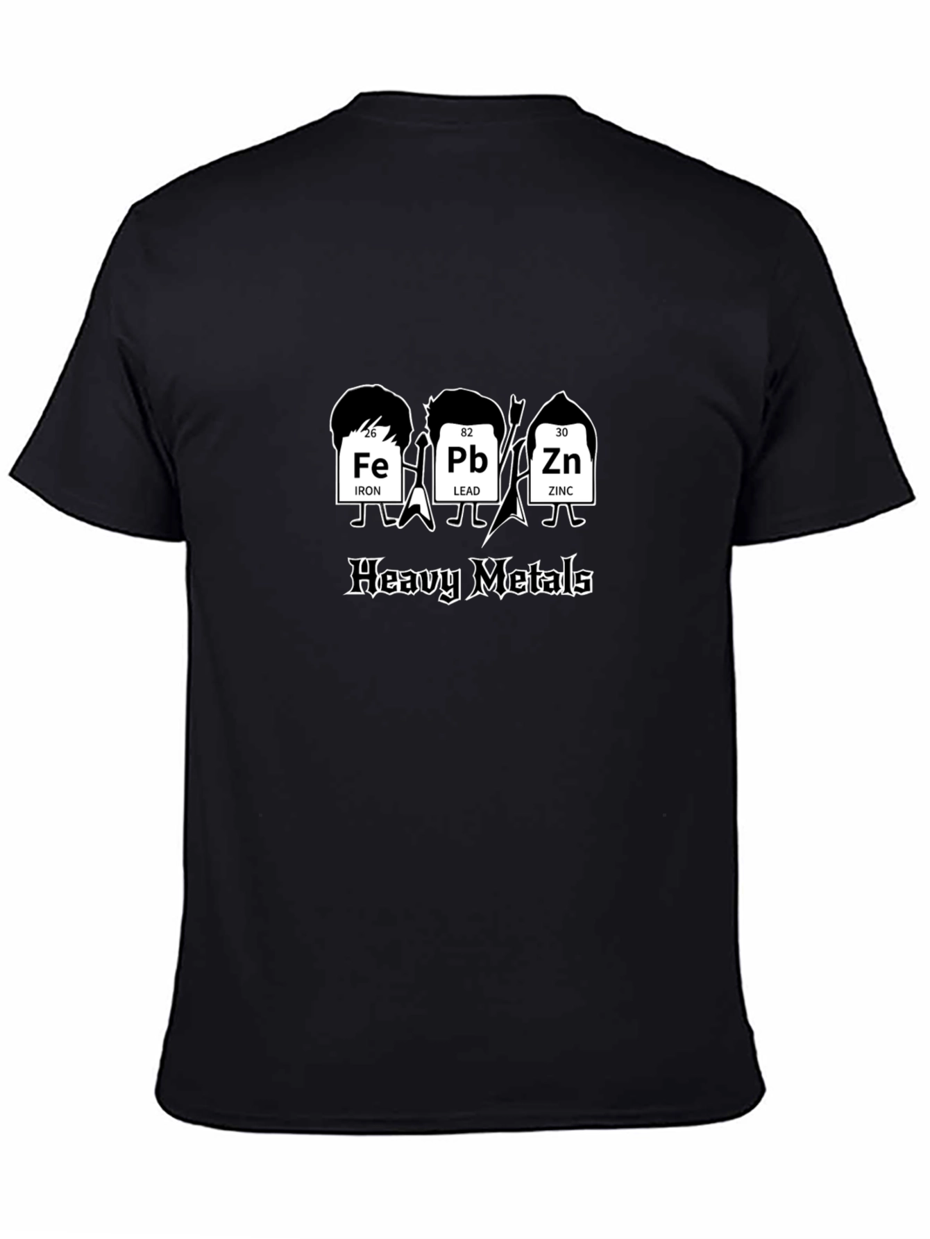 Heavy Metals Periodic Table Rock Band Black T-Shirt