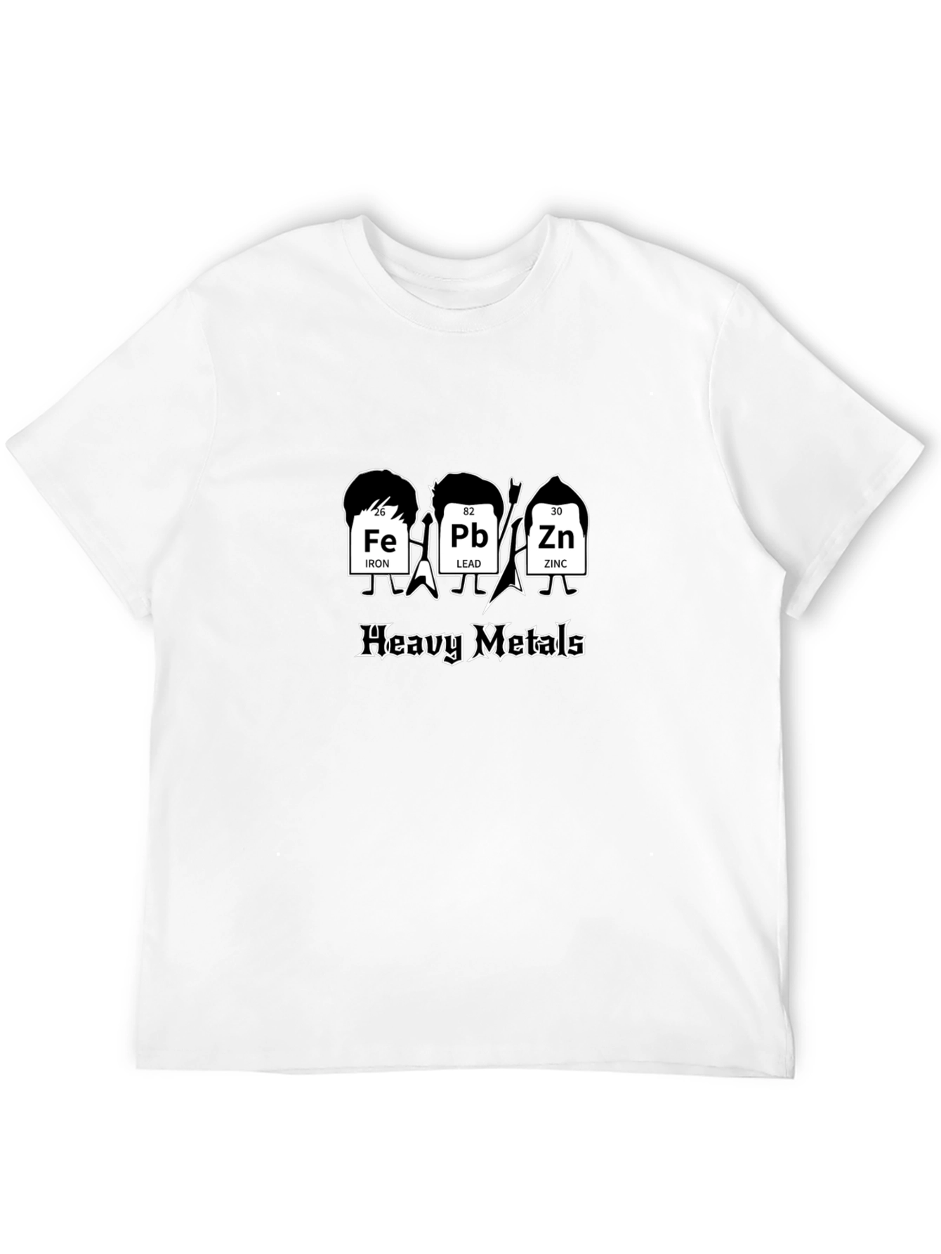 Heavy Metals Periodic Table Rock Band Black T-Shirt