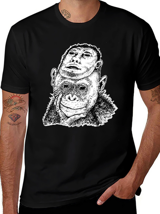 Chimpanzee Mask Graphic T-Shirt