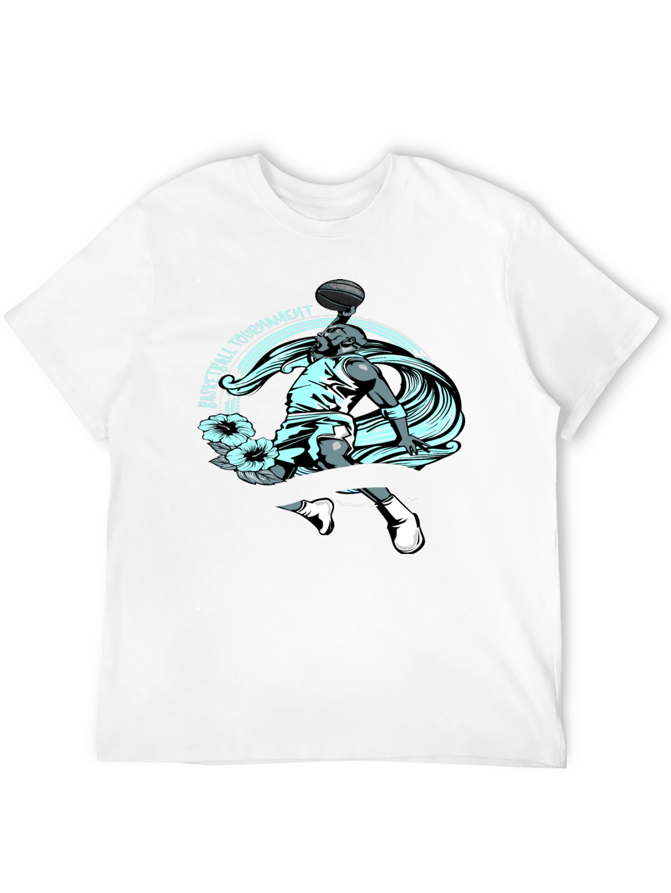 Basketball Tournament Graphic Tee - Black