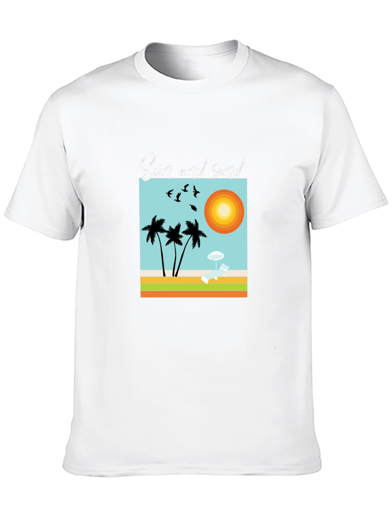 Sun and Send Black Graphic Tee
