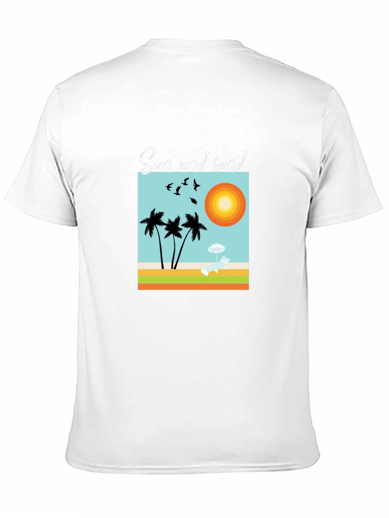 Sun and Send Black Graphic Tee