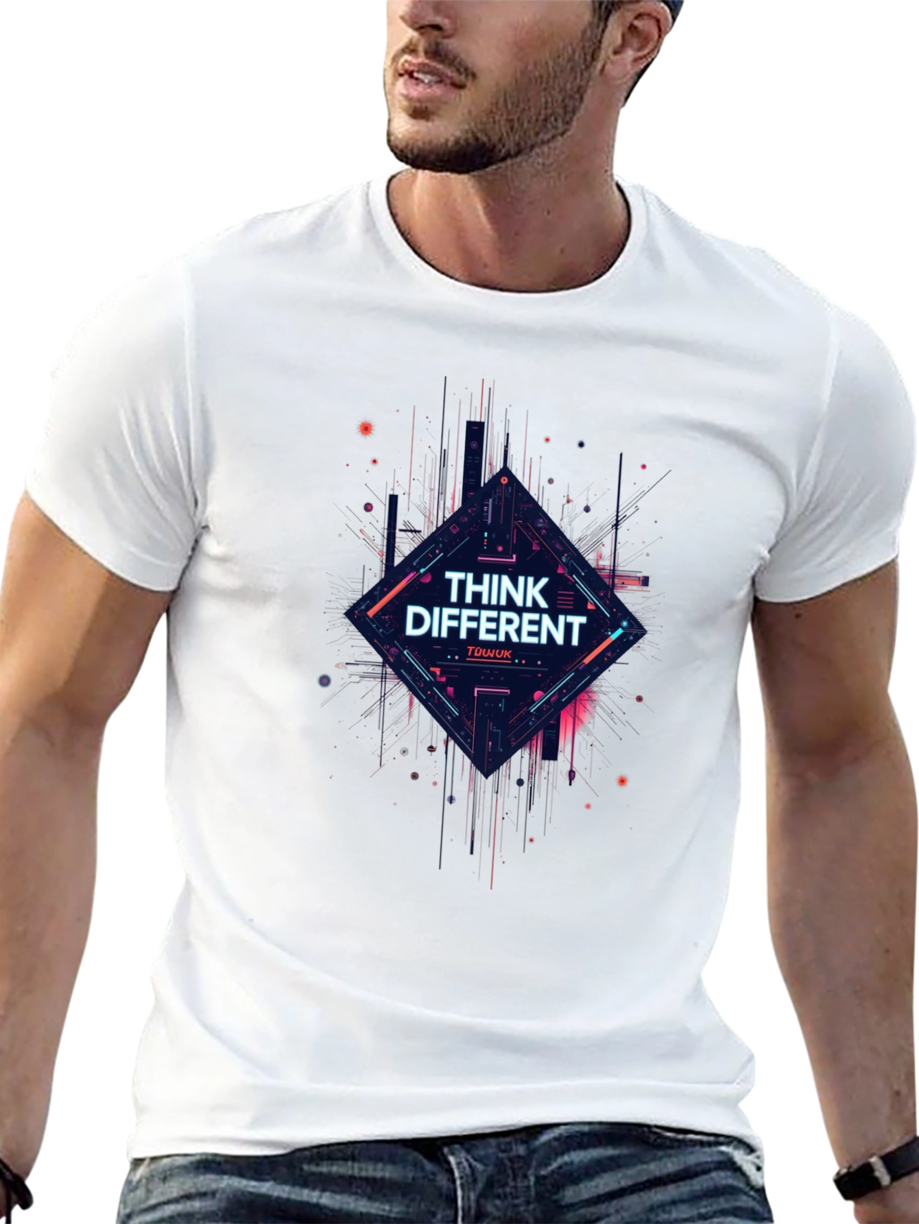Think Different Graphic Tee - Trendy Urban Style