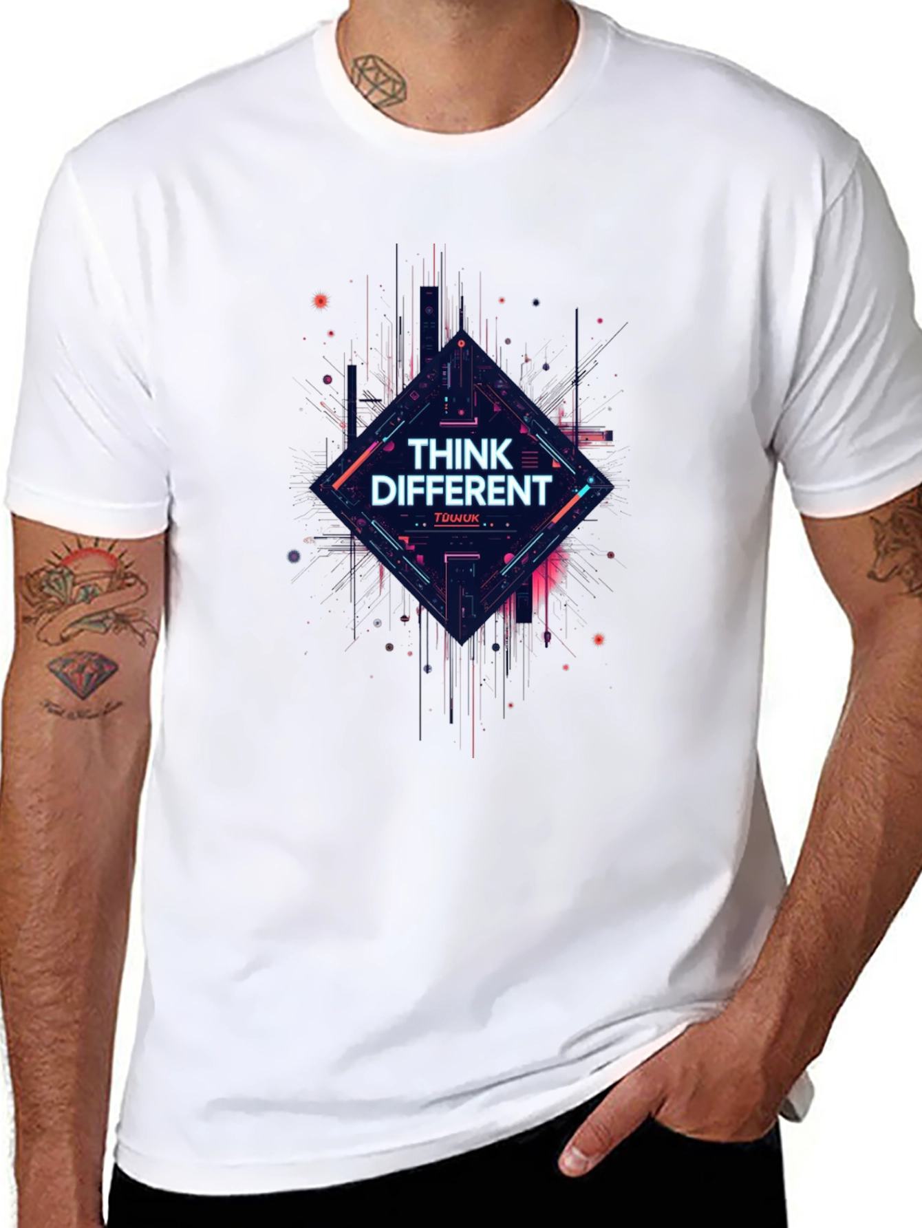 Think Different Graphic Tee - Trendy Urban Style