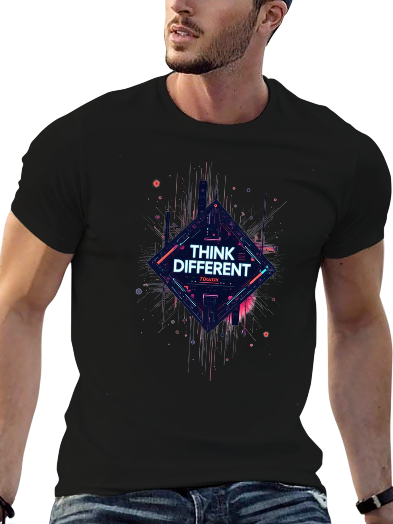 Think Different Graphic Tee - Trendy Urban Style