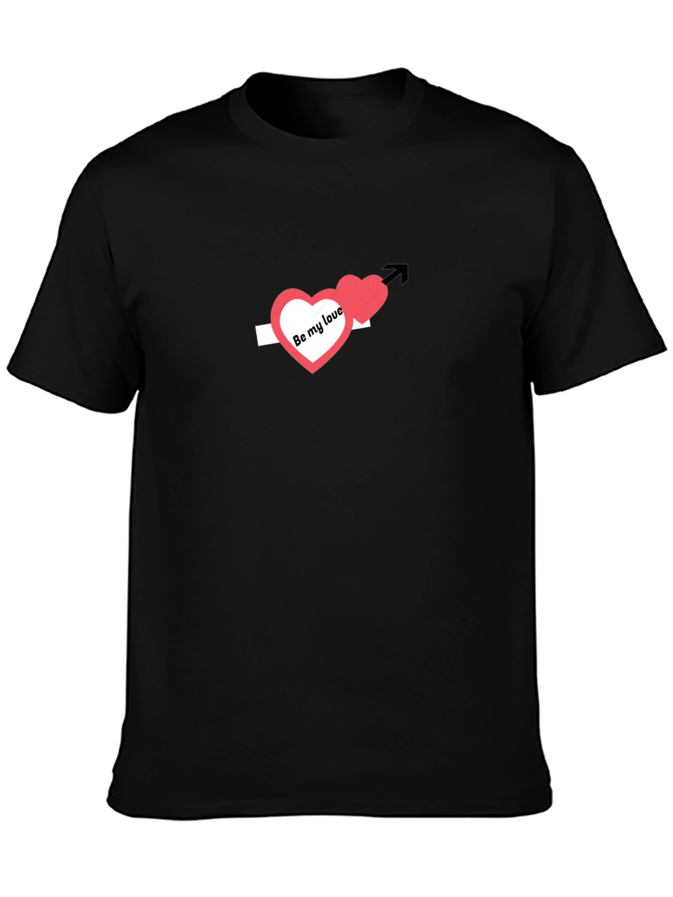 Be My Love Arrow Heart T-Shirt - Black