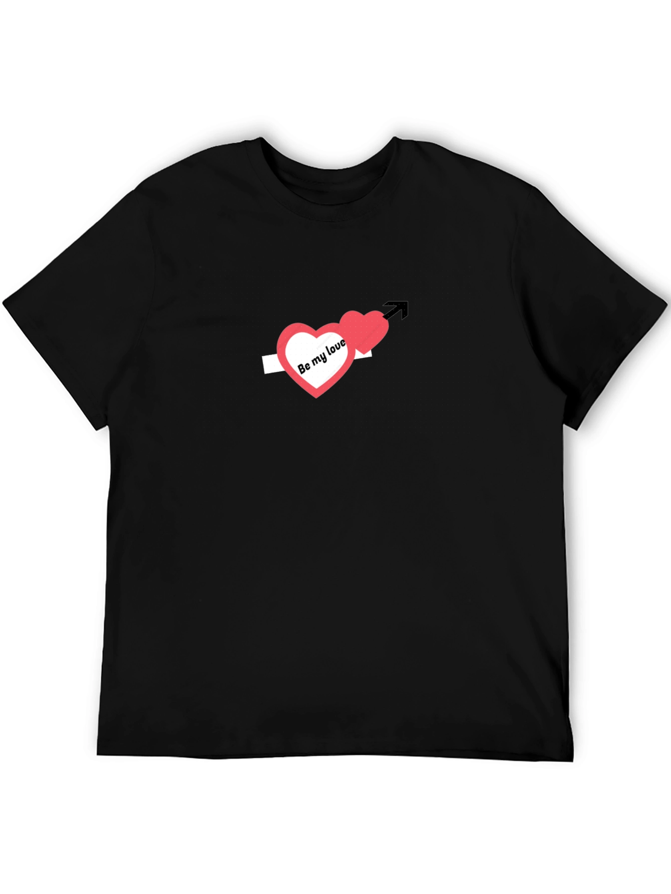 Be My Love Arrow Heart T-Shirt - Black