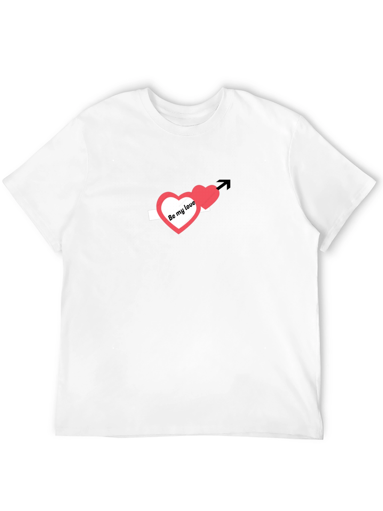 Be My Love Arrow Heart T-Shirt - Black