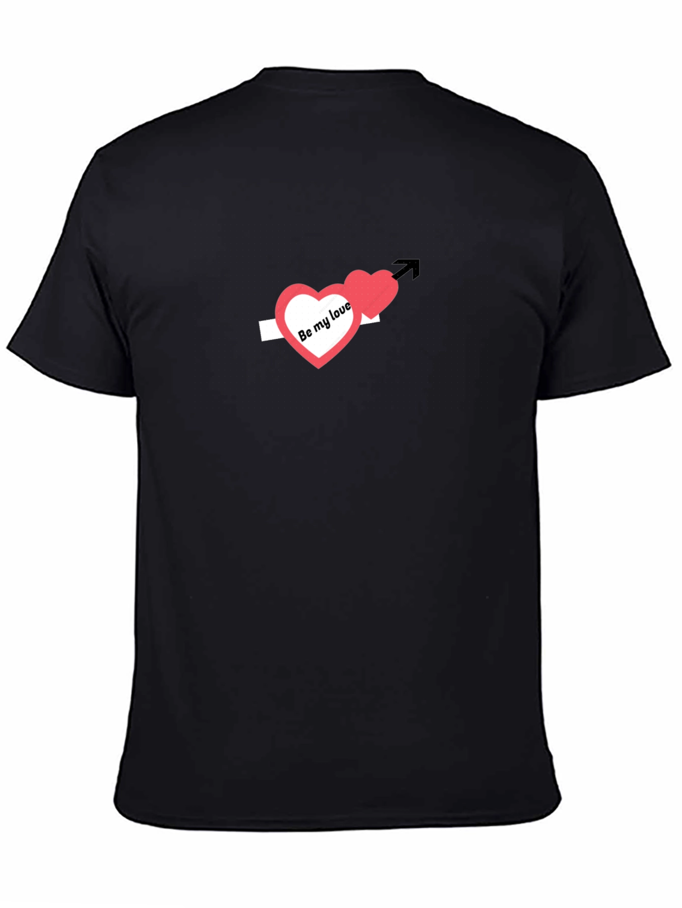 Be My Love Arrow Heart T-Shirt - Black