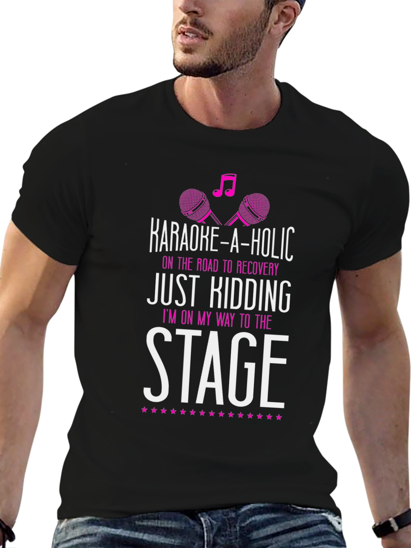 Karaoke-a-Holic Black Graphic Tee