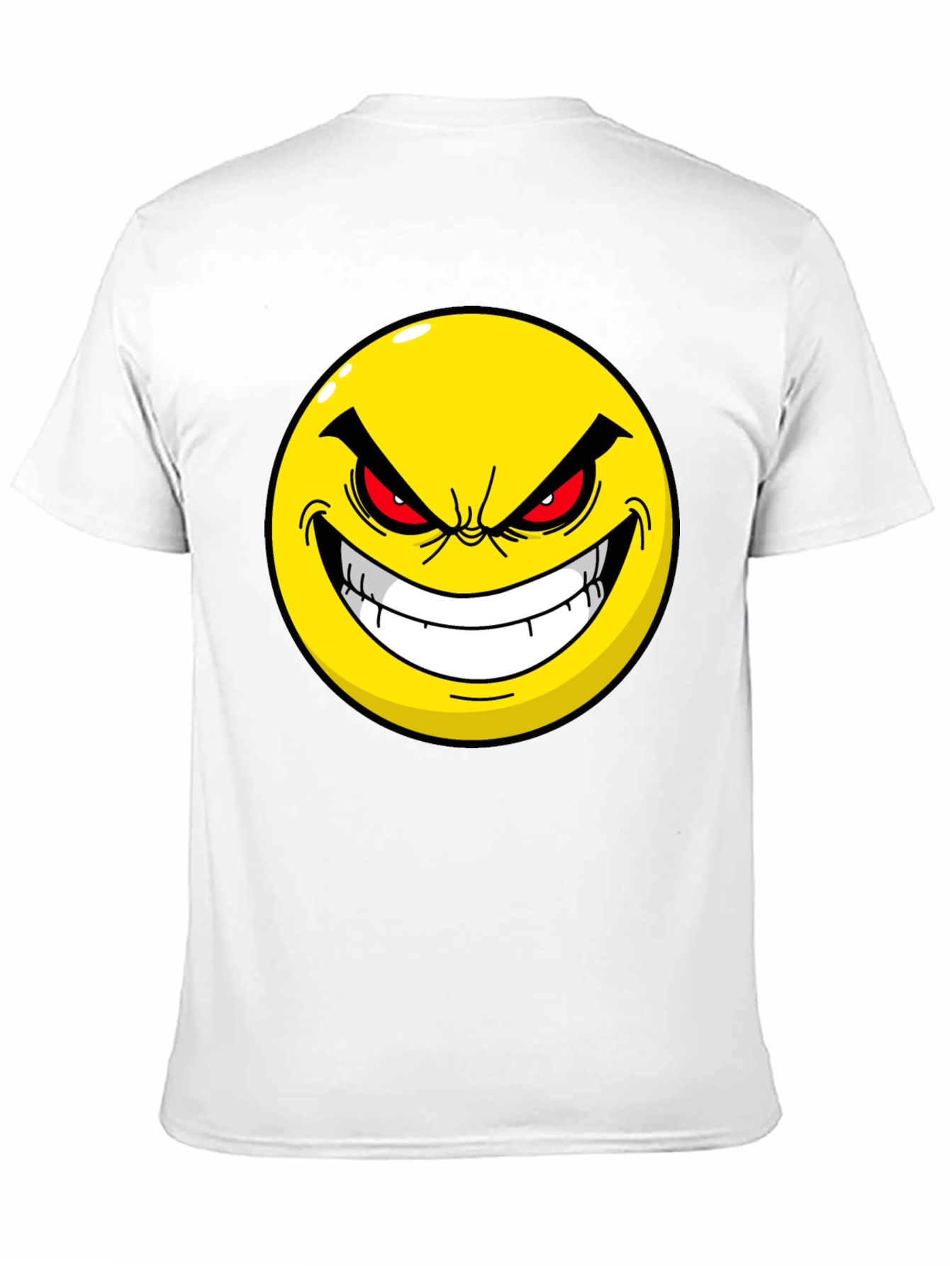 Evil Emoji Graphic Tee - Black Cotton T-Shirt
