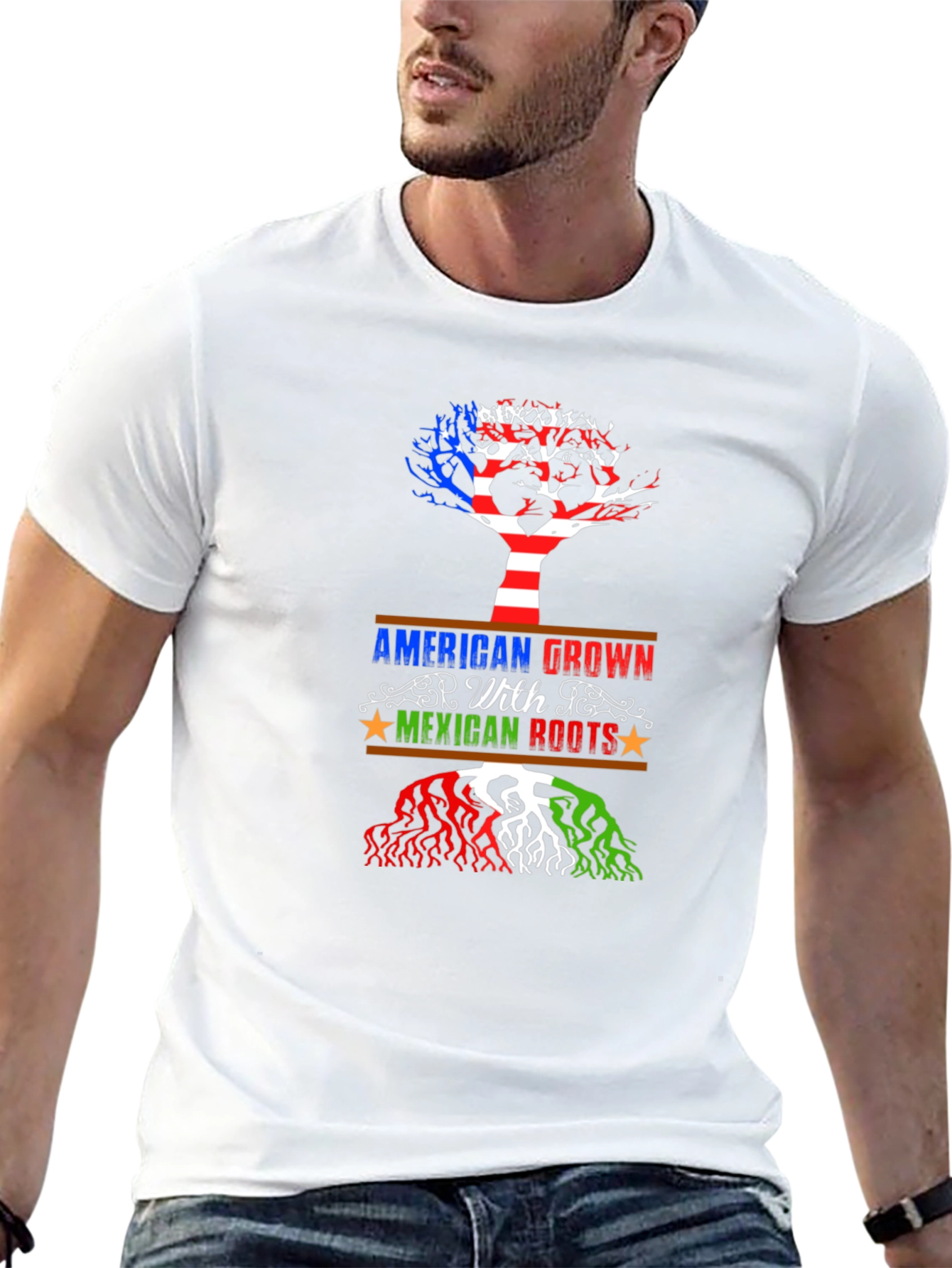 American Grown with Mexican Roots Graphic Tee