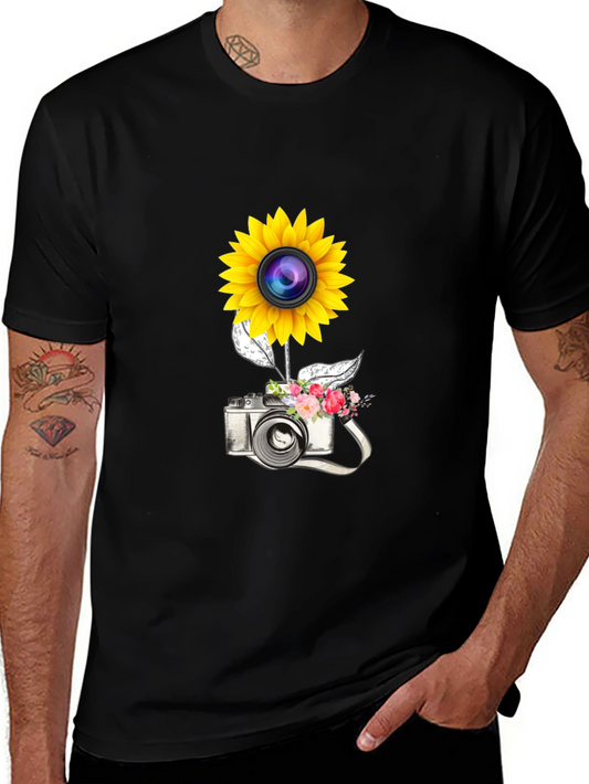 Sunflower Camera Graphic Tee
