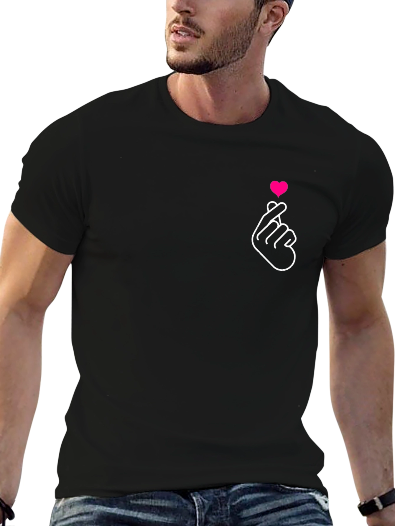 Love Heart Hand Sign Tee - Trendy Casual Top