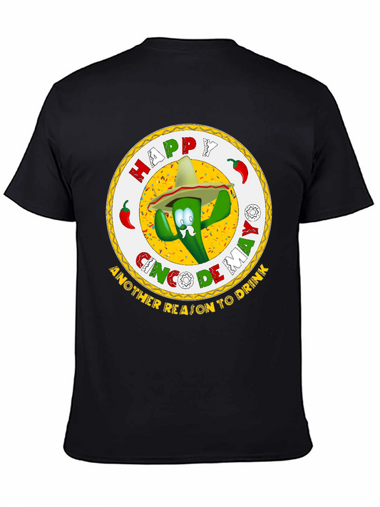 Happy Cinco de Mayo Black Graphic T-Shirt