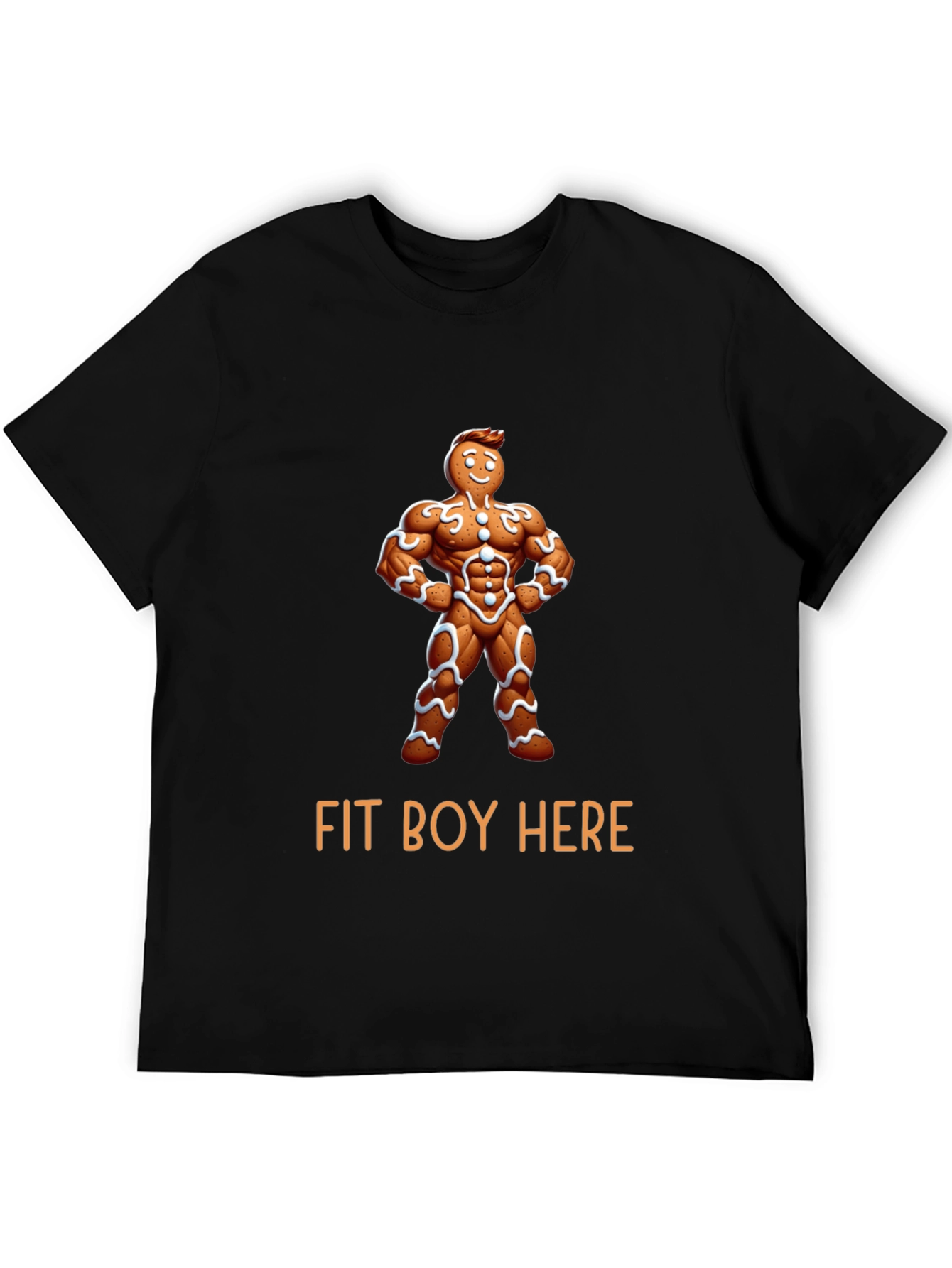 Fit Boy Gingerbread Man Graphic Tee