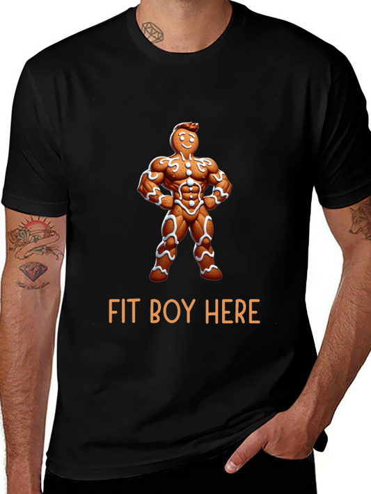 Fit Boy Gingerbread Man Graphic Tee
