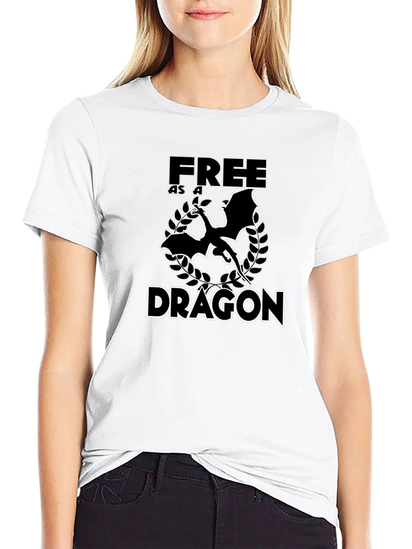 Free as a Dragon Graphic Tee - Black