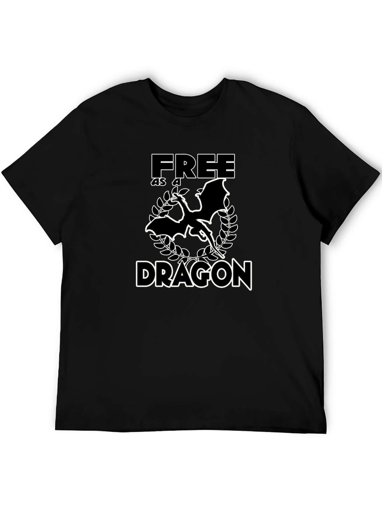 Free as a Dragon Graphic Tee - Black