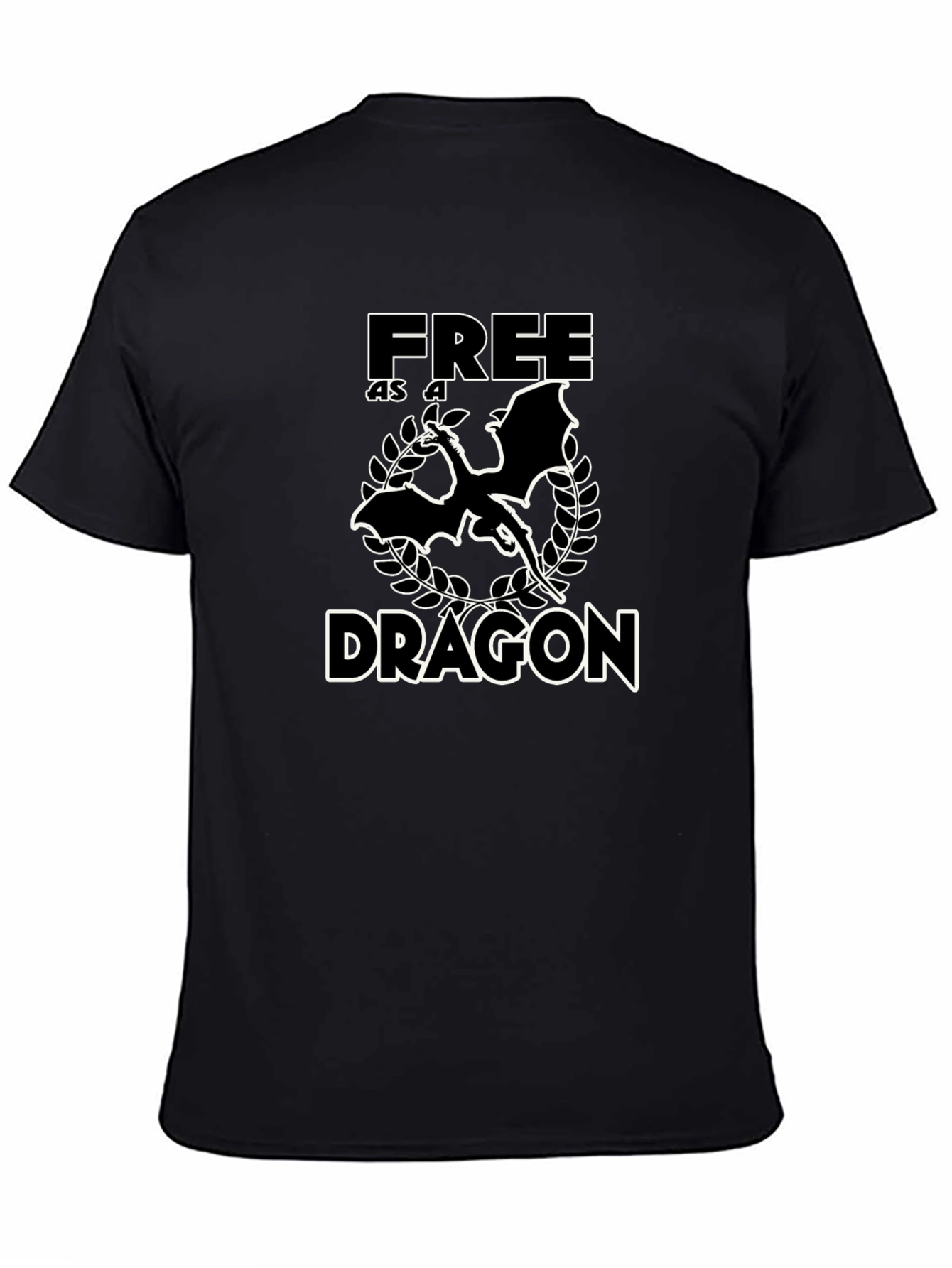 Free as a Dragon Graphic Tee - Black
