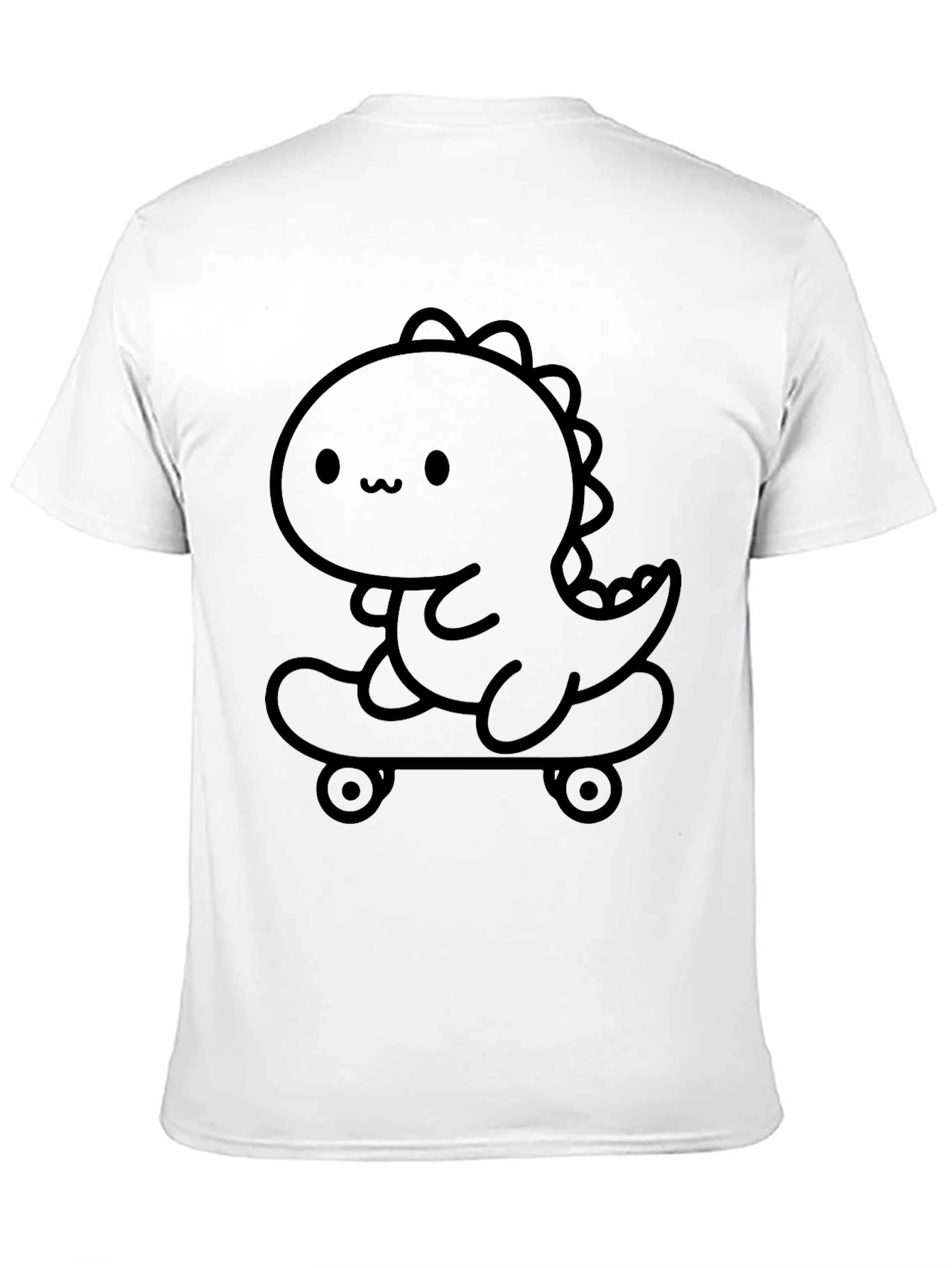 Dino Skateboard T-Shirt - Cute Cartoon Tee