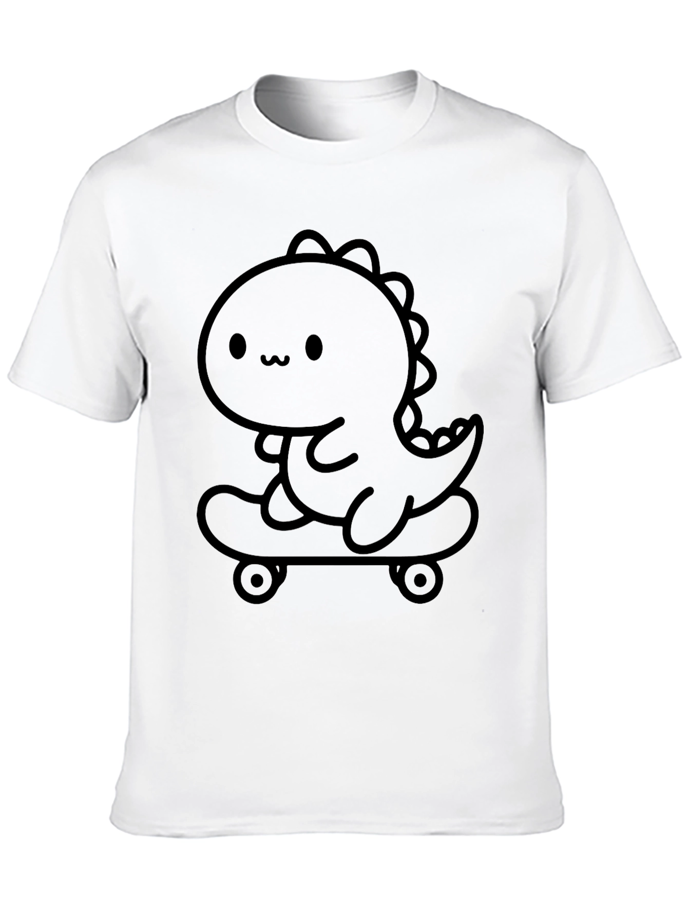 Dino Skateboard T-Shirt - Cute Cartoon Tee