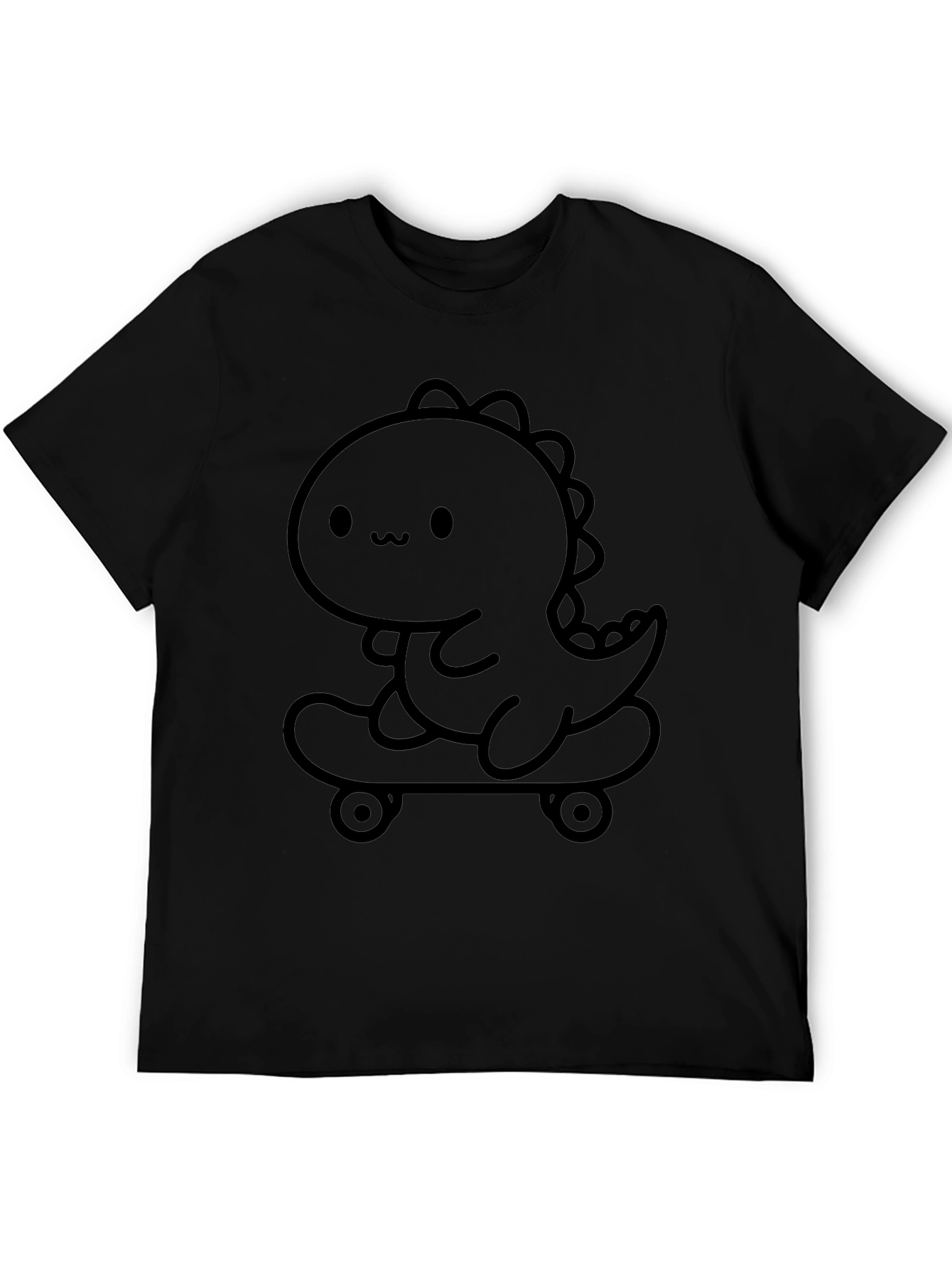 Dino Skateboard T-Shirt - Cute Cartoon Tee