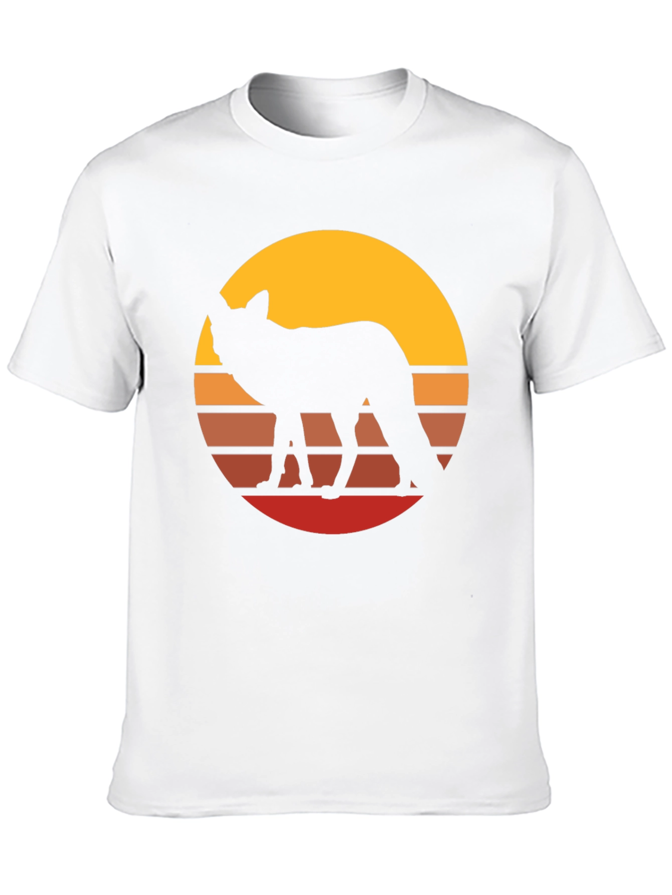 Retro Sunset Fox Graphic Tee - Stylish Unisex T-Shirt