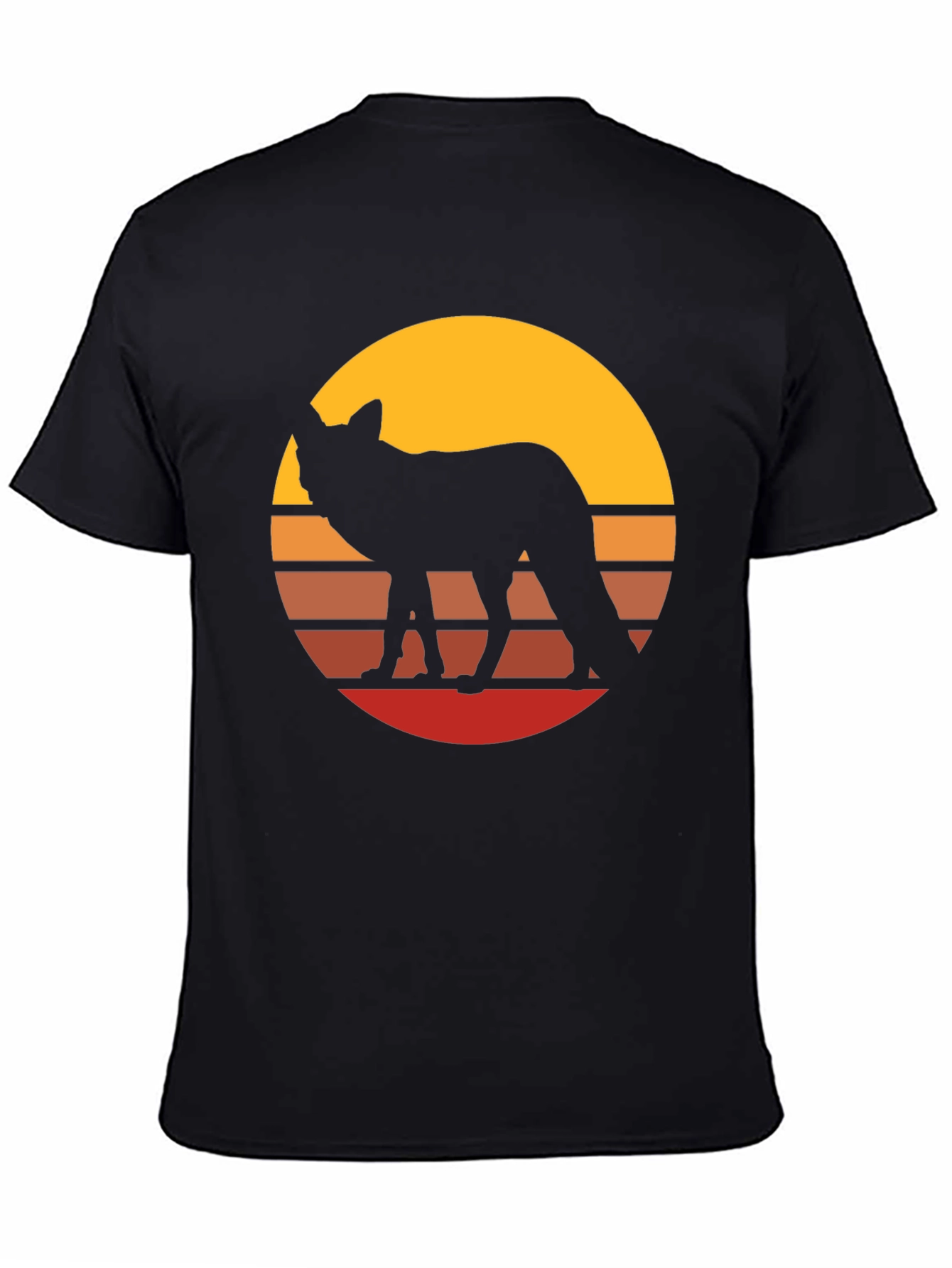 Retro Sunset Fox Graphic Tee - Stylish Unisex T-Shirt