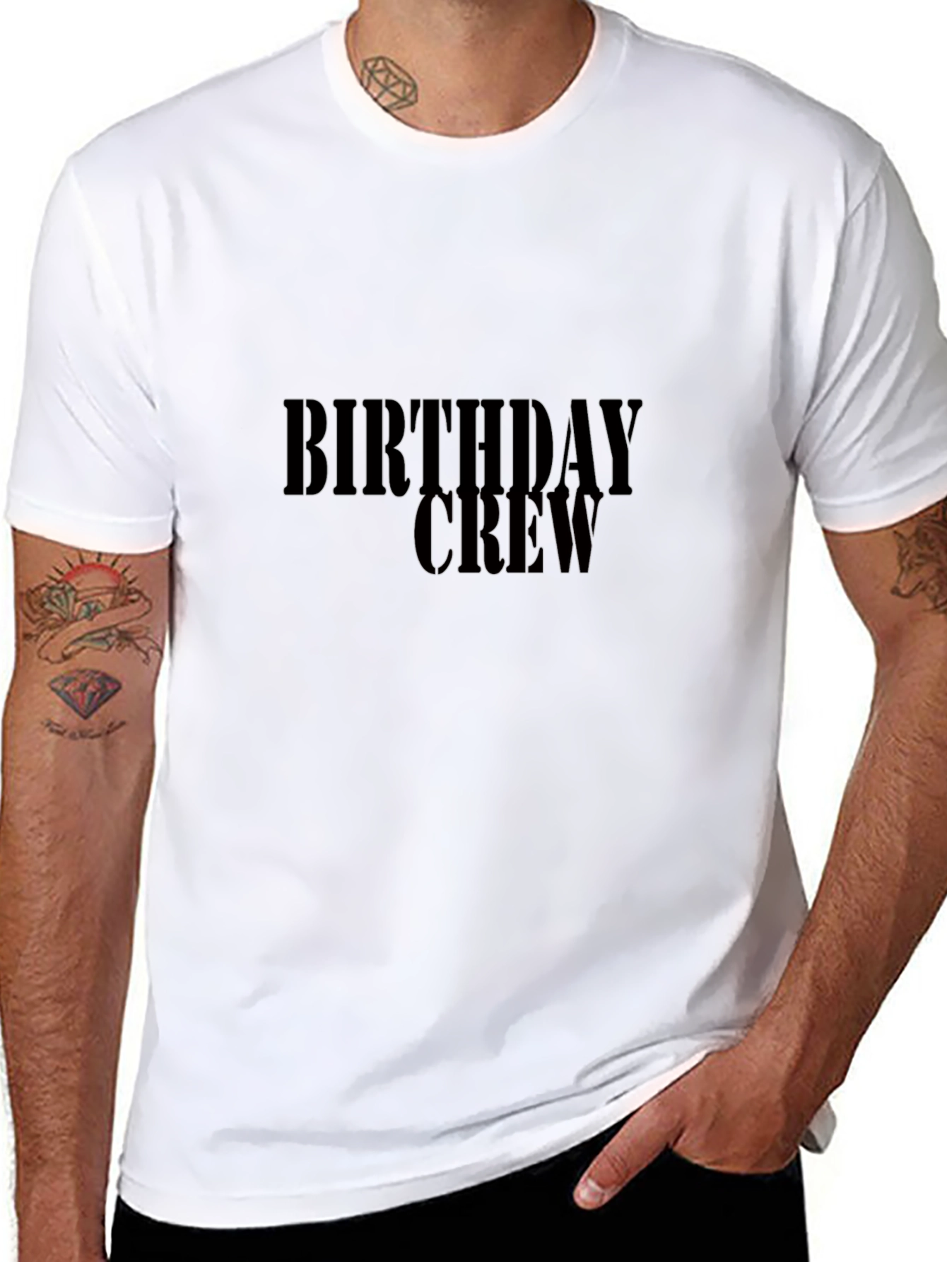 Birthday Crew T-Shirt - Black Celebration Tee