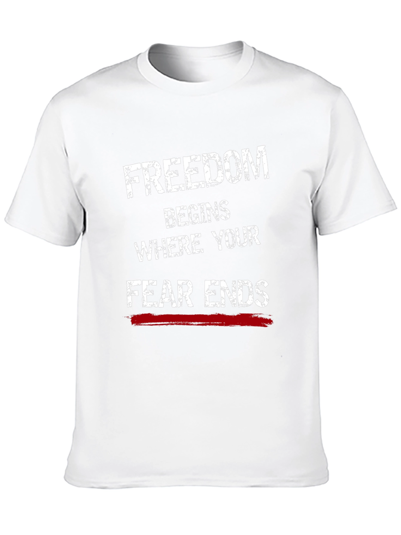 Freedom Begins Graphic Tee - Black Cotton Blend