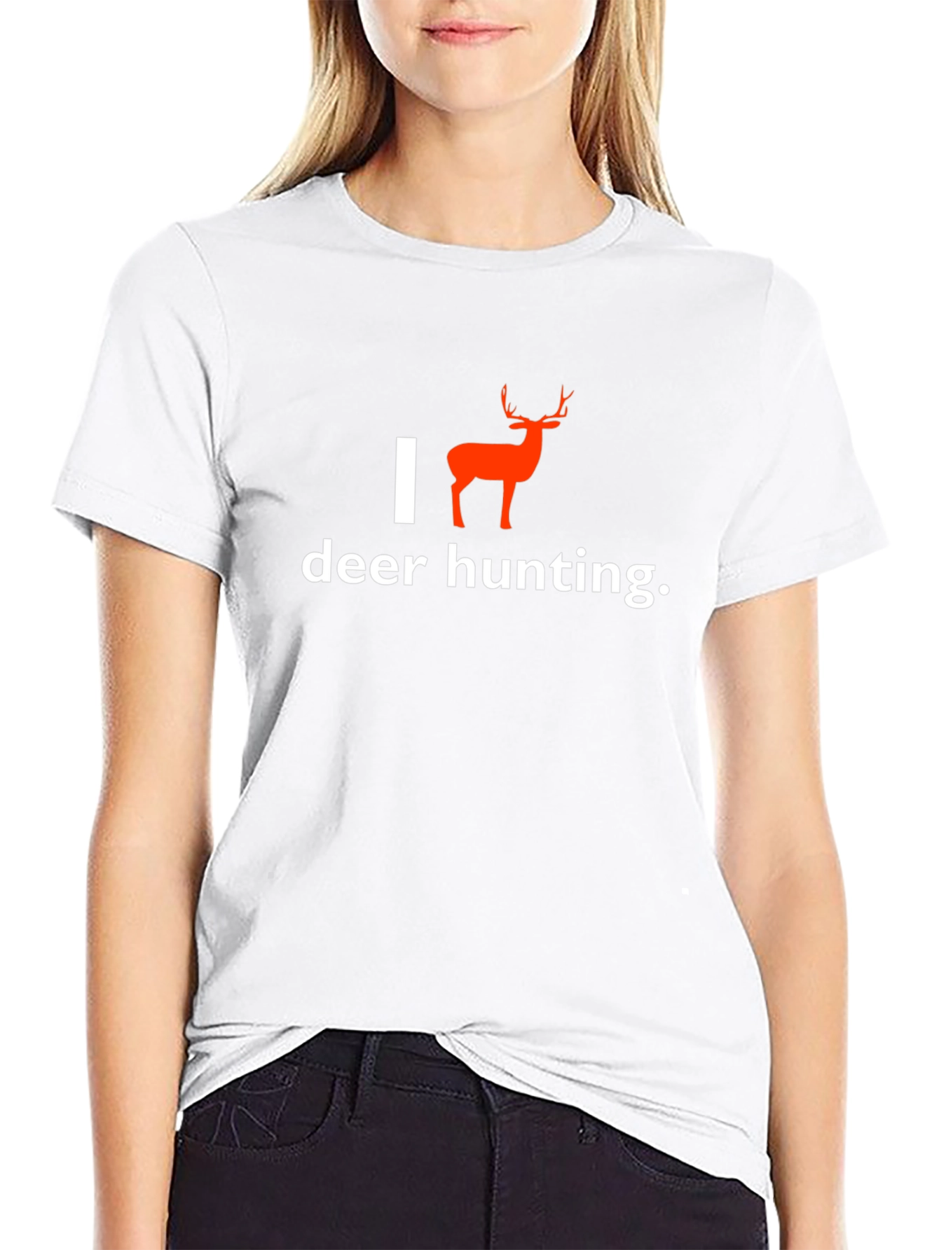 I Heart Deer Hunting T-Shirt - Black