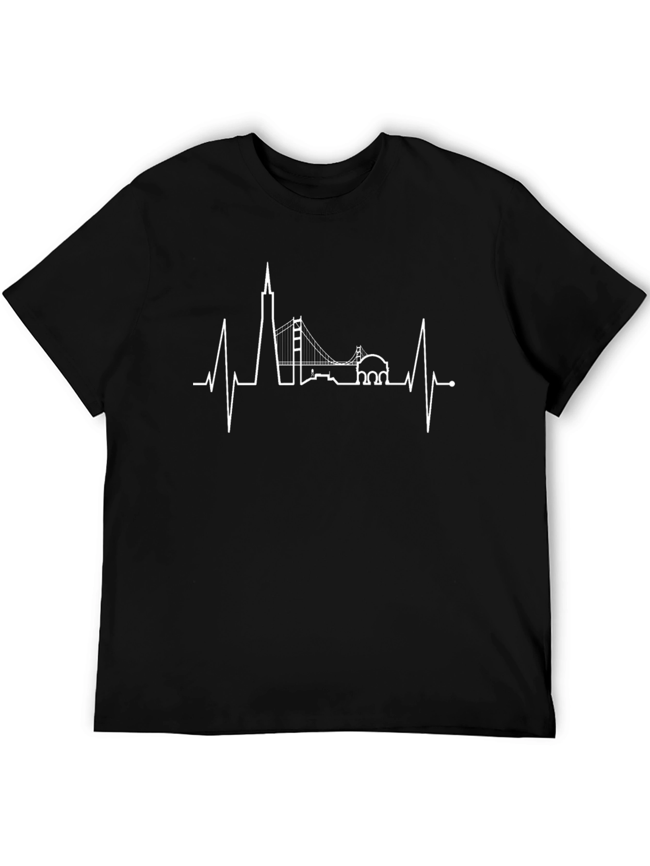 San Francisco Skyline Heartbeat Graphic Tee