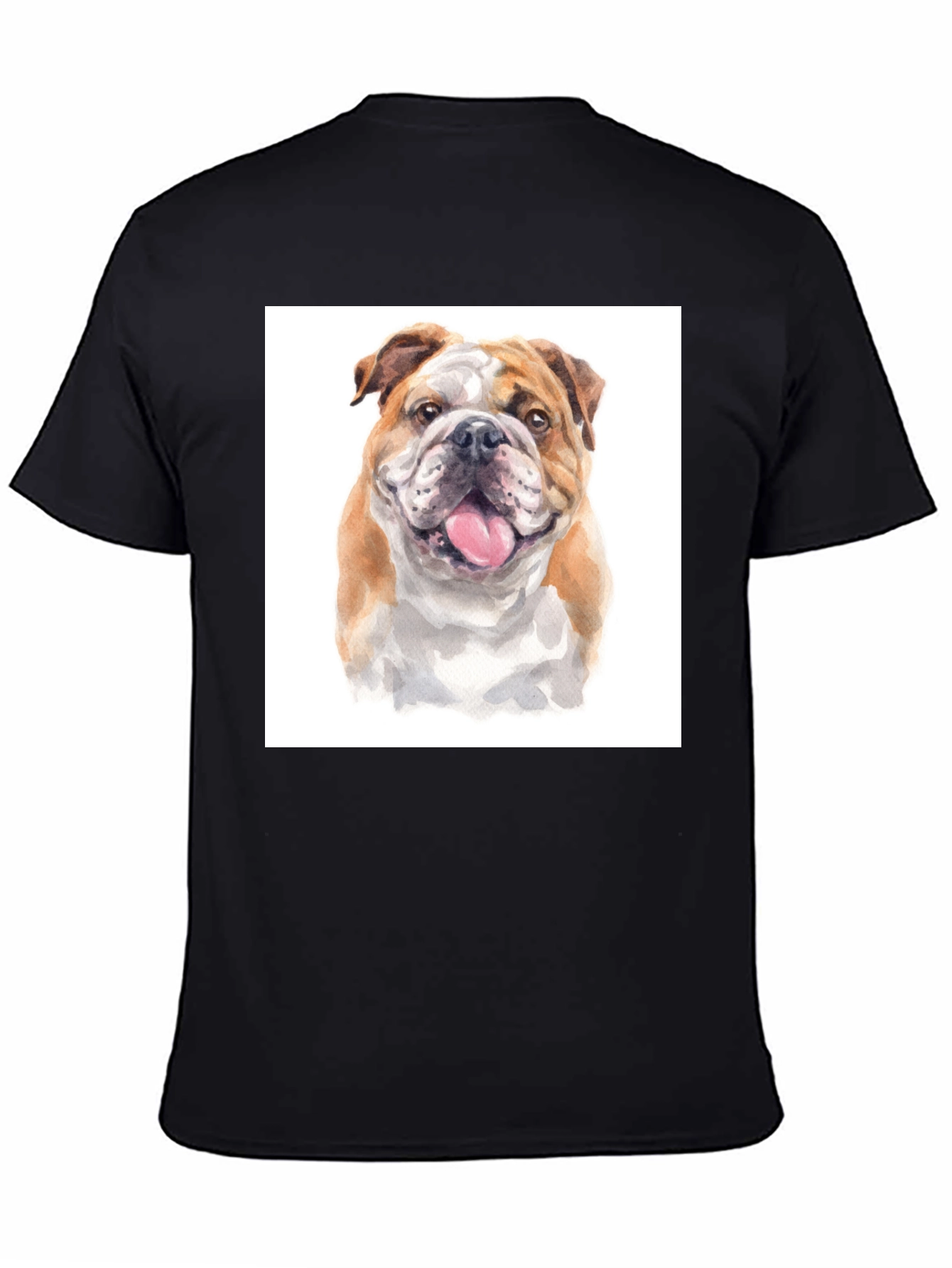 Bulldog Graphic T-Shirt - Black Cotton Tee