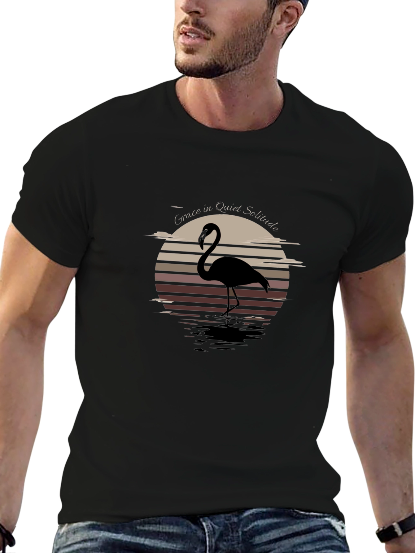 Grace in Quiet Solitude Flamingo Graphic Tee