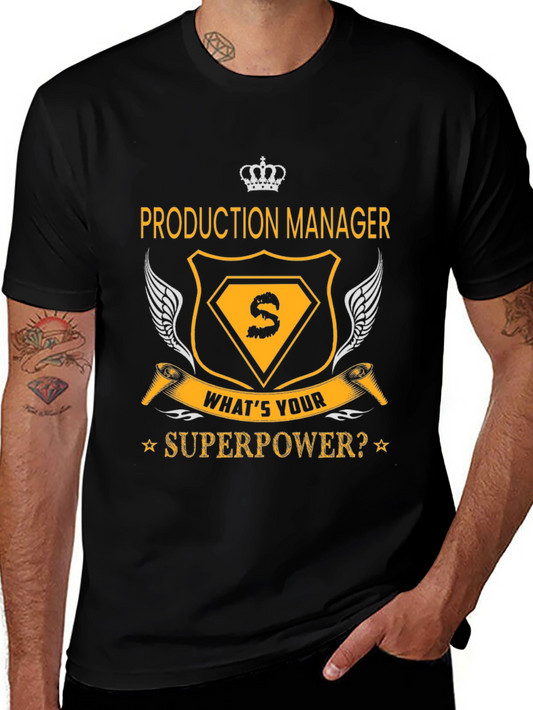 Production Manager Superpower Black T-Shirt