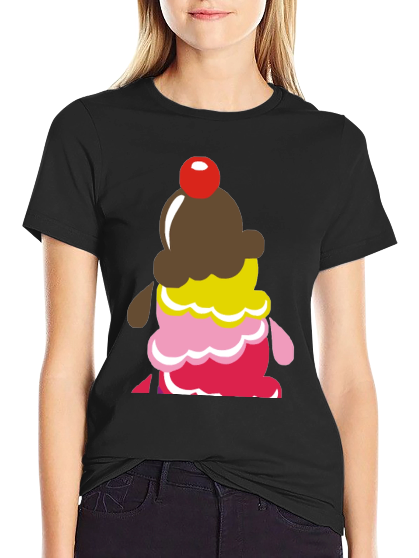 Ice Cream Graphic T-Shirt - Whimsical Design