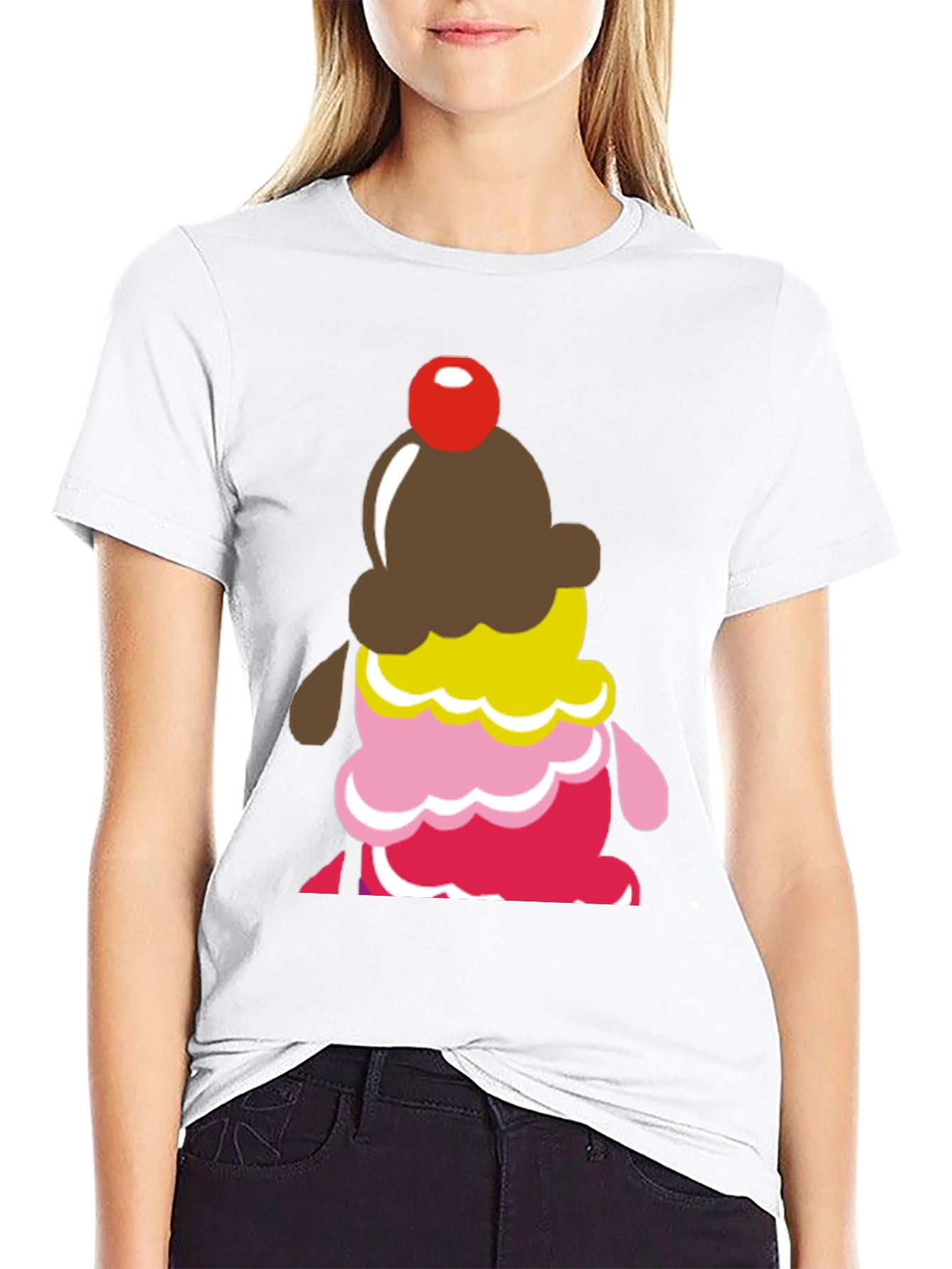 Ice Cream Graphic T-Shirt - Whimsical Design