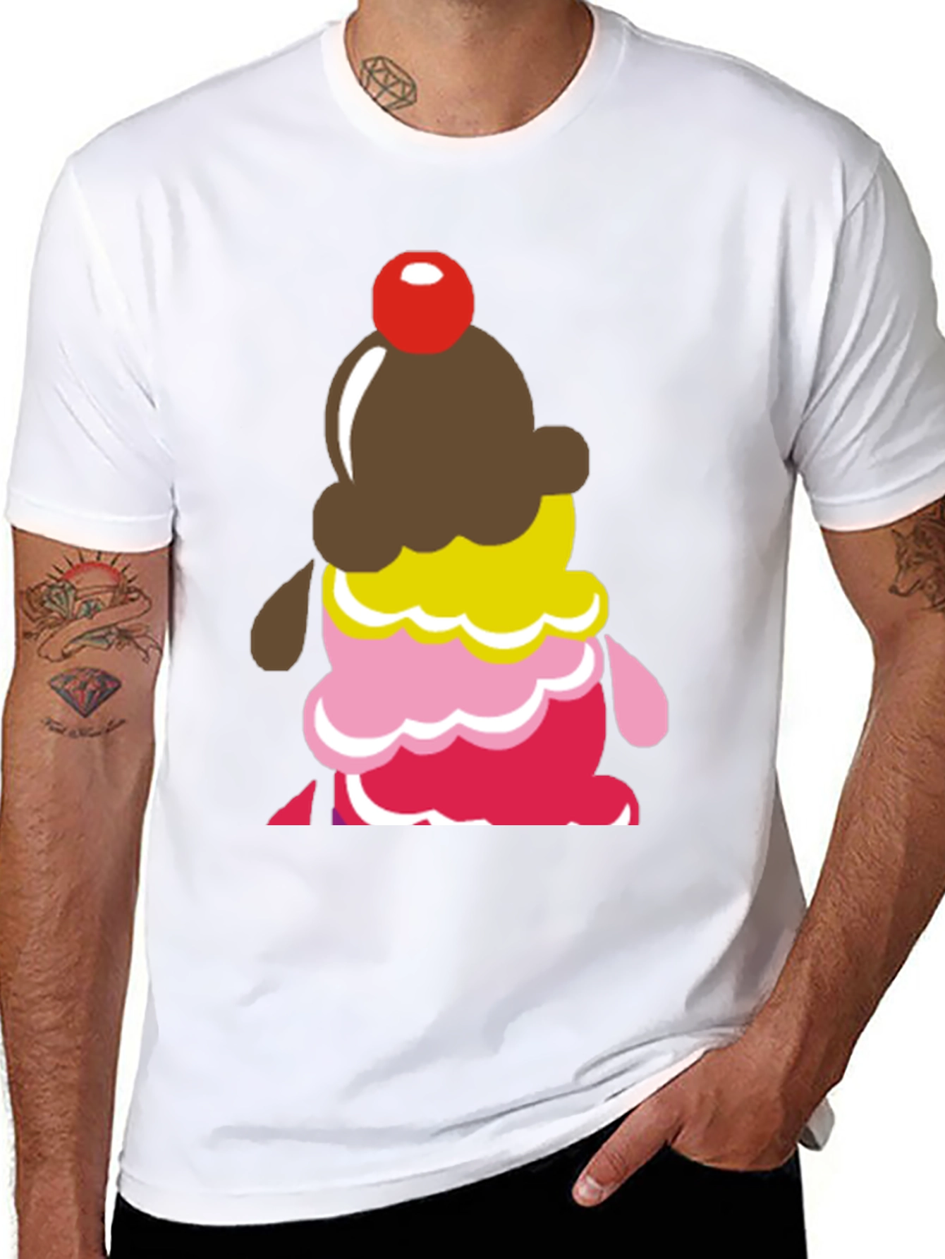 Ice Cream Graphic T-Shirt - Whimsical Design