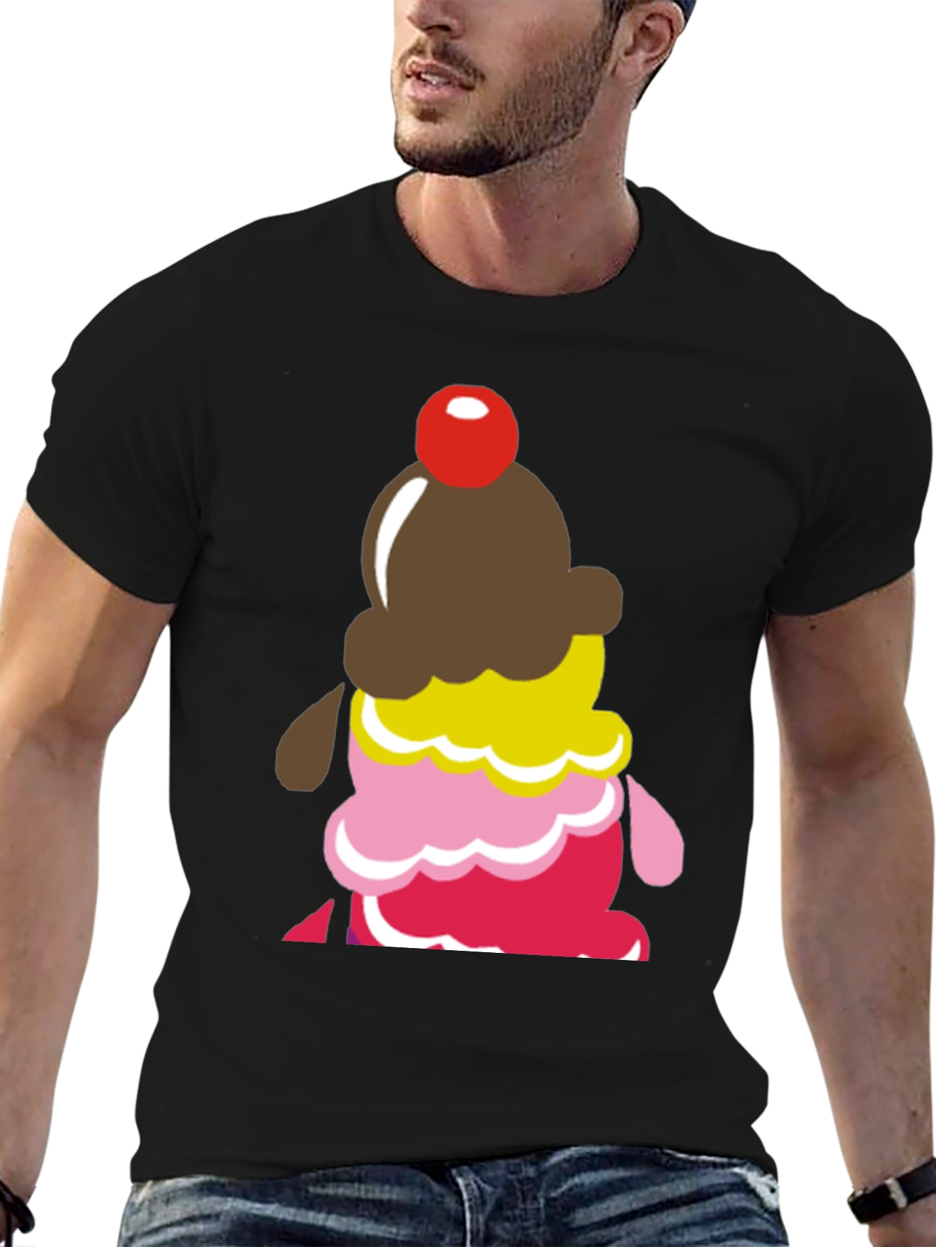 Ice Cream Graphic T-Shirt - Whimsical Design