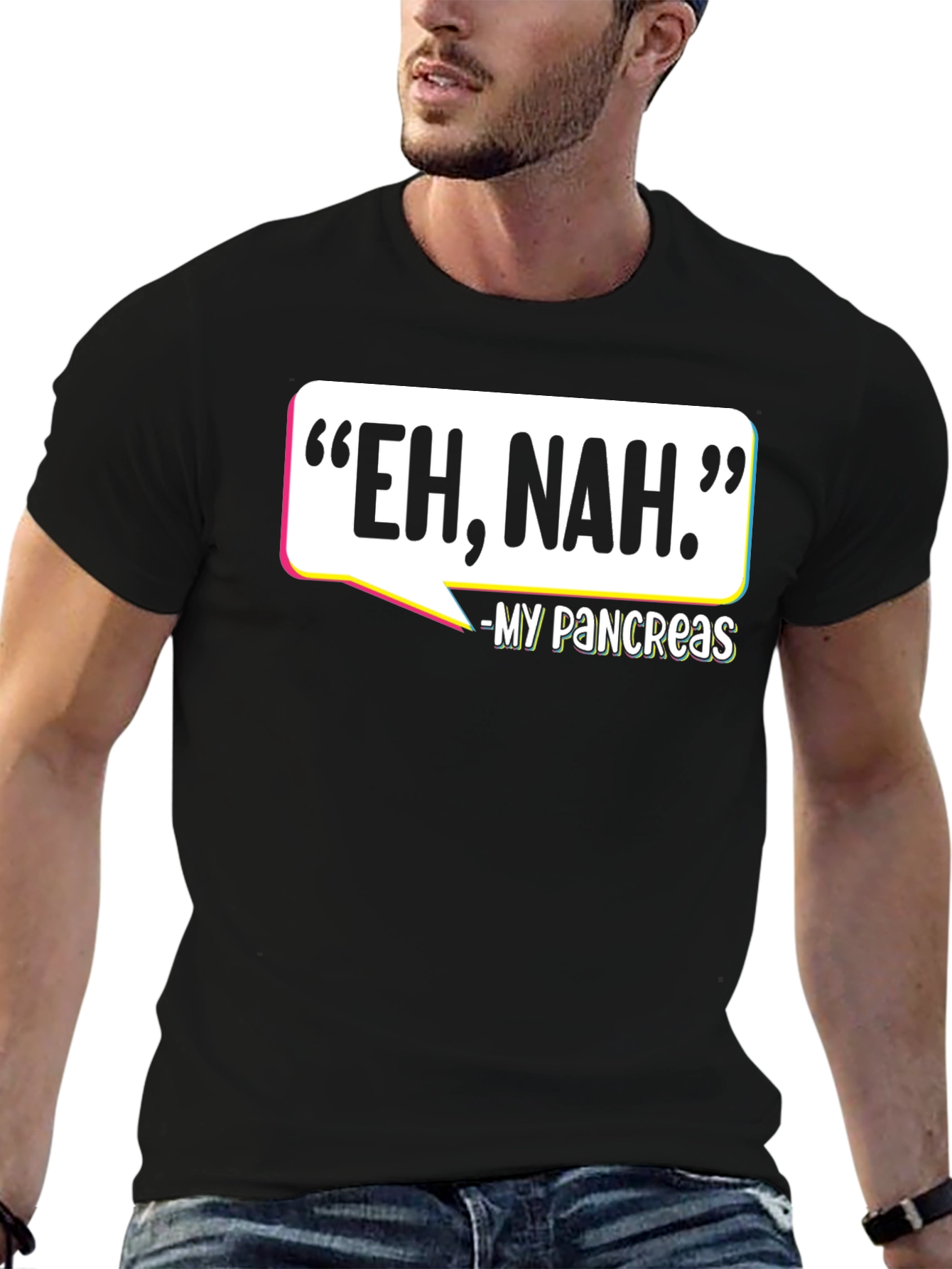 Eh Nah. My Pancreas T-Shirt - Funny Diabetes Tee