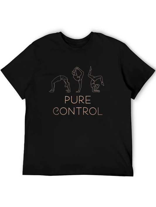 Pure Control Yoga Graphic Black T-Shirt