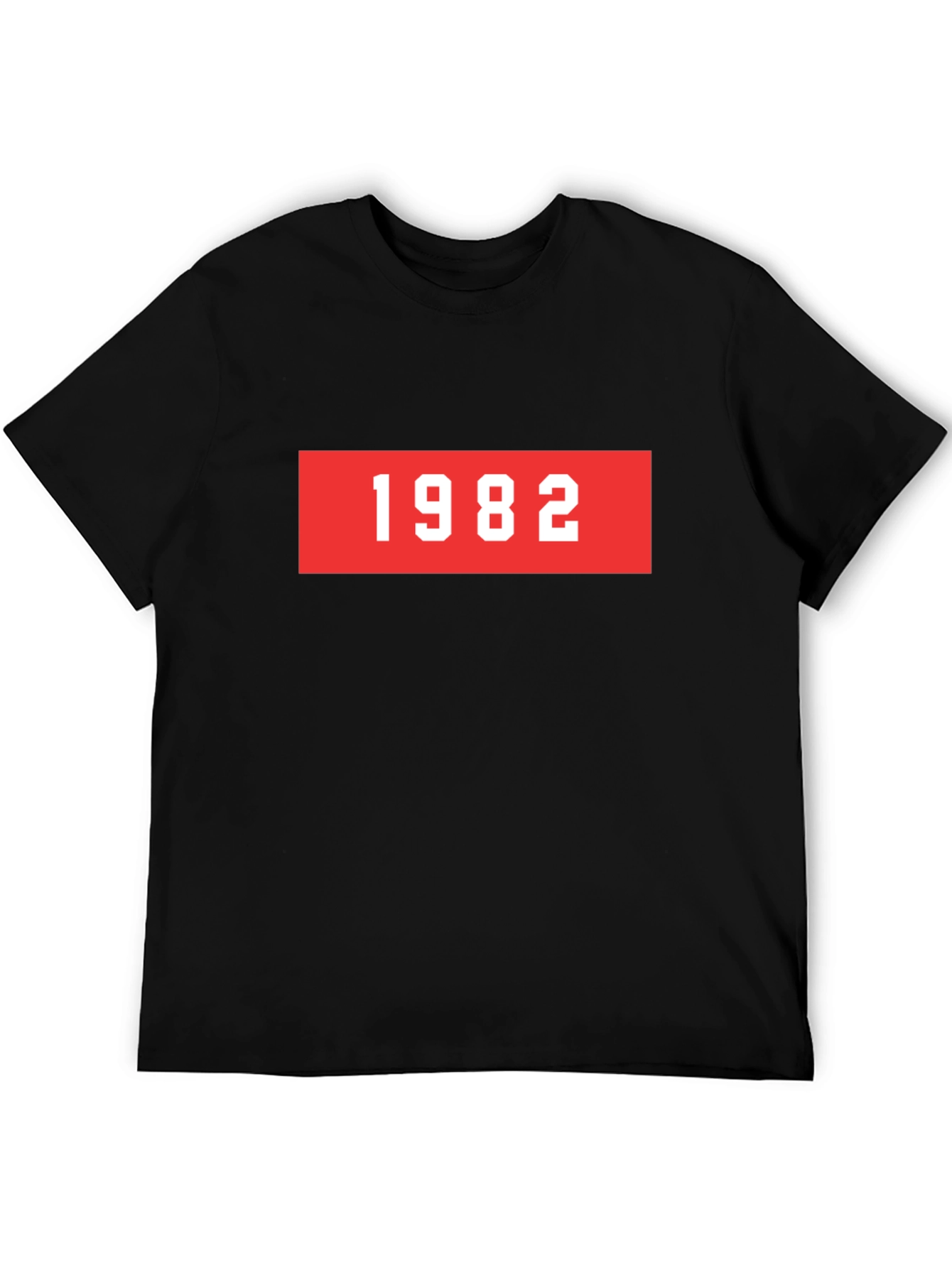 1982 Graphic Tee - Retro Style Black T-Shirt