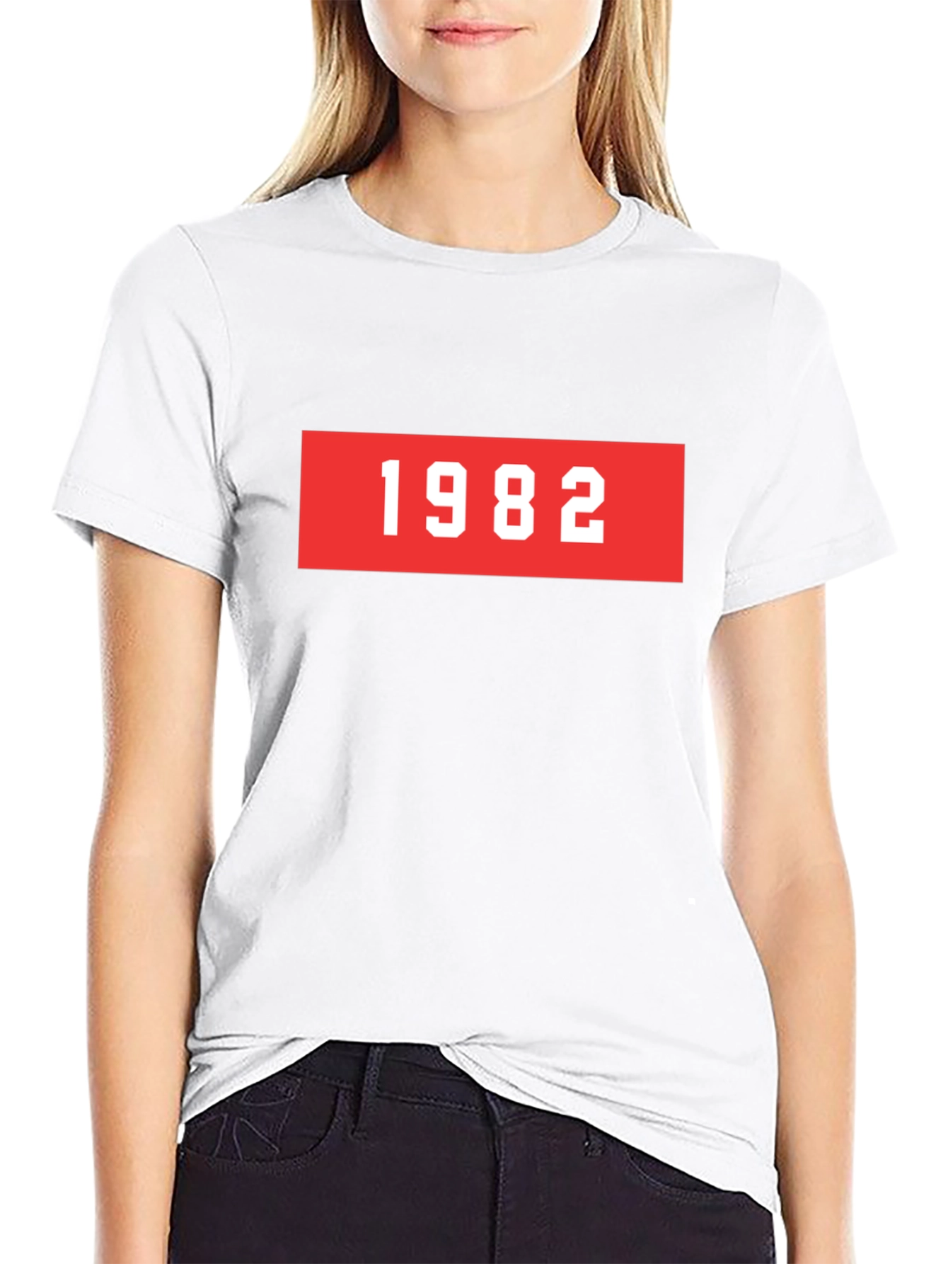 1982 Graphic Tee - Retro Style Black T-Shirt