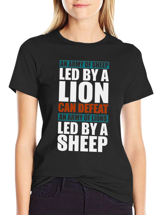 Lion and Sheep Graphic T-Shirt - Leadership Tee