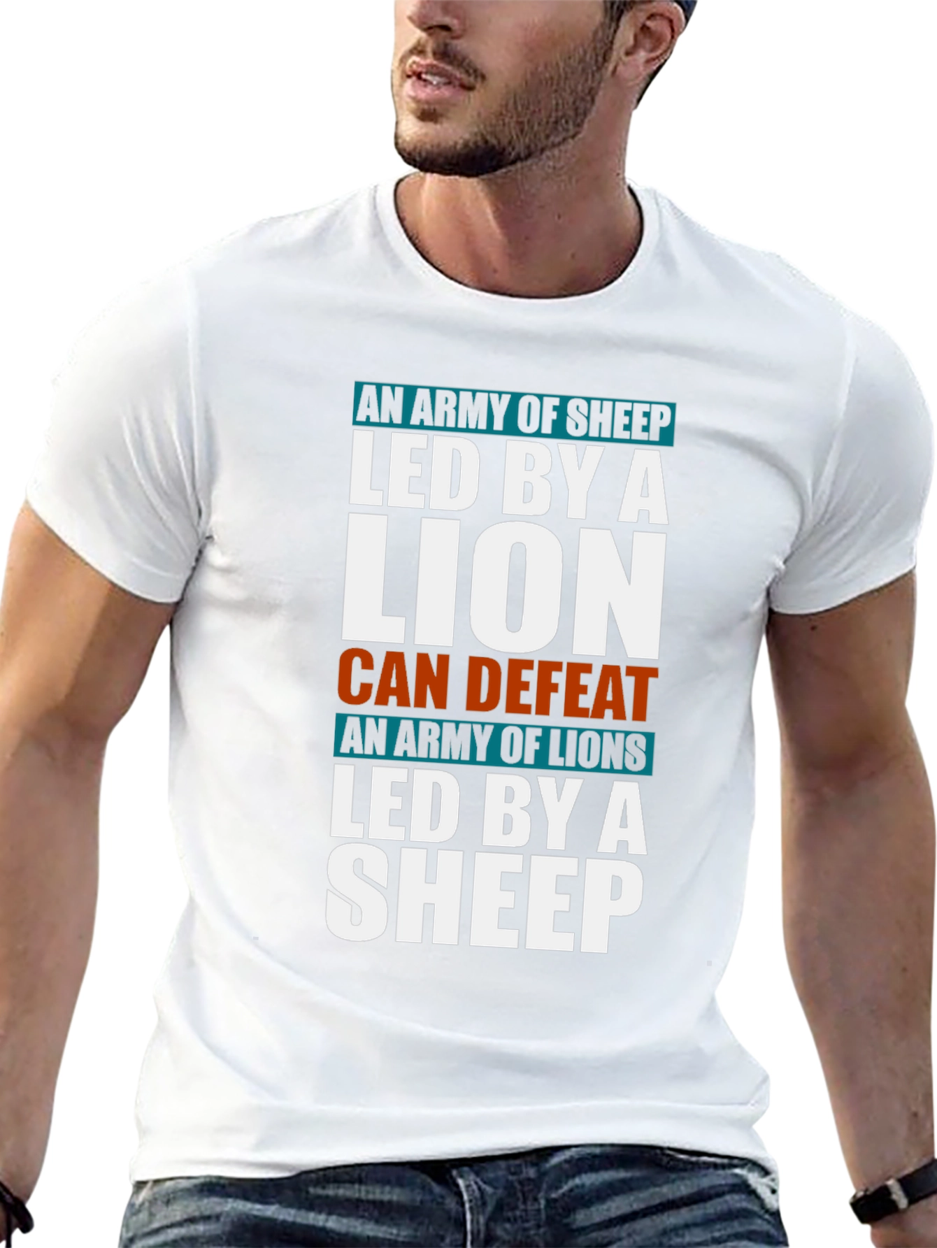 Lion and Sheep Graphic T-Shirt - Leadership Tee