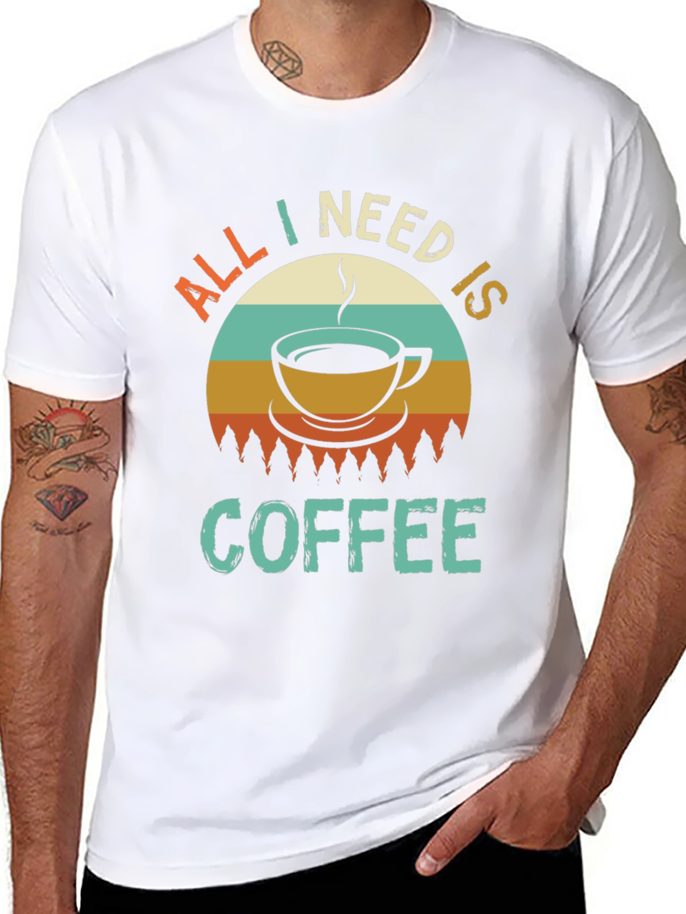 All I Need Is Coffee Retro Graphic Tee
