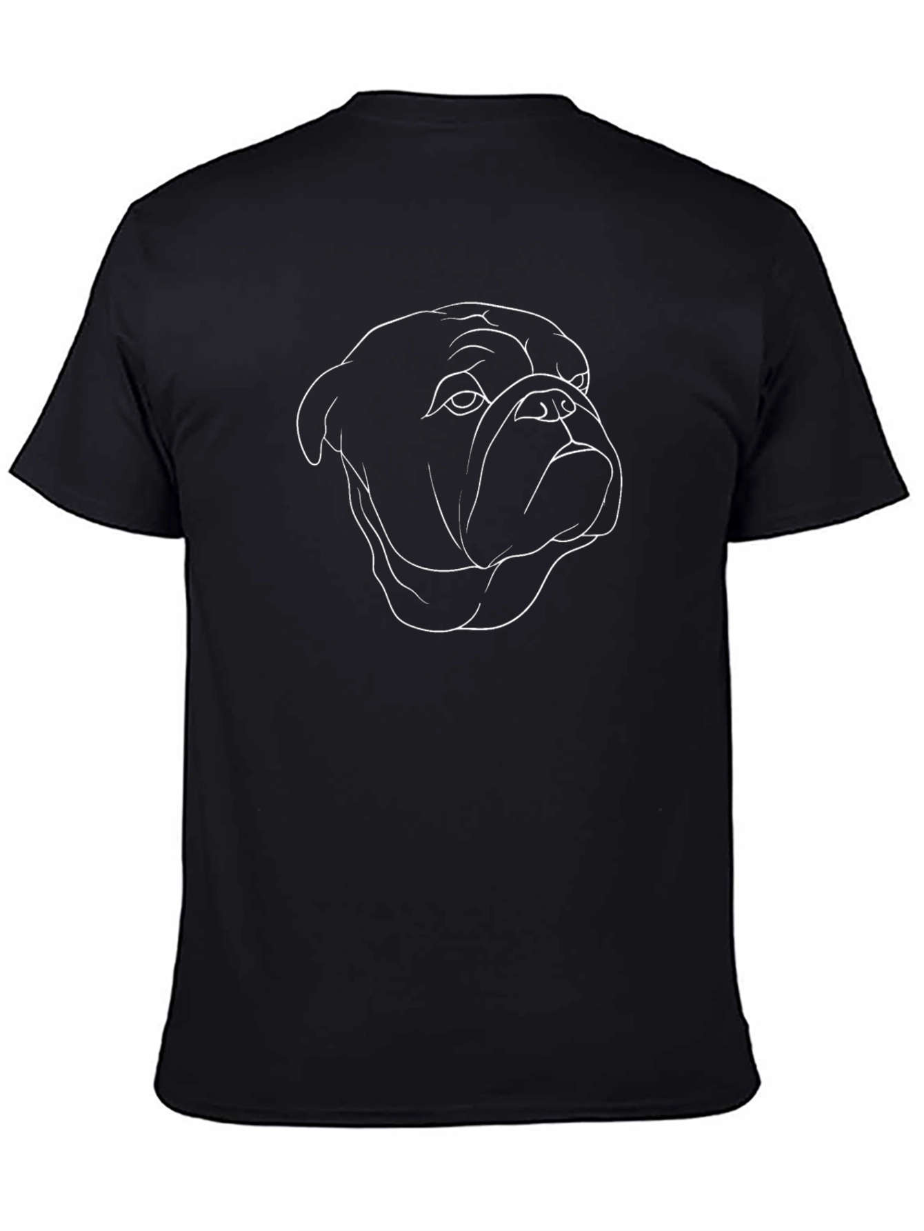 Bulldog Outline Black T-Shirt