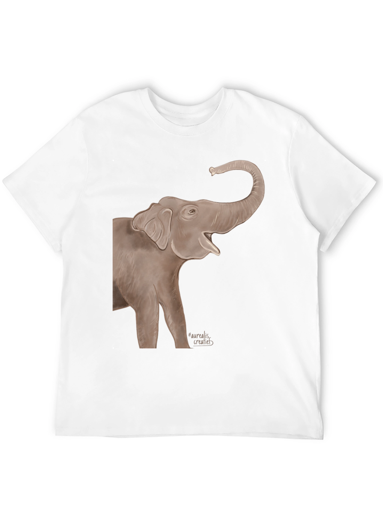 Elephant Graphic T-Shirt - Unisex Black Tee