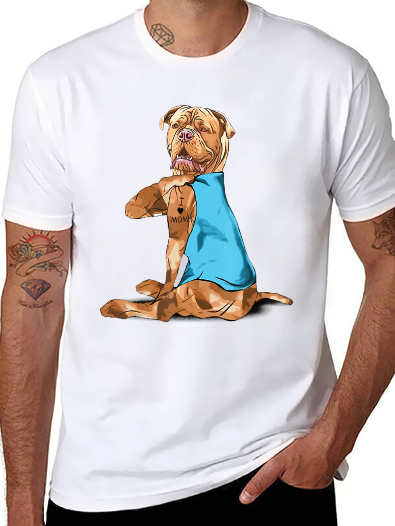 Dog Mom Tattoo T-Shirt - Cool Canine Tee